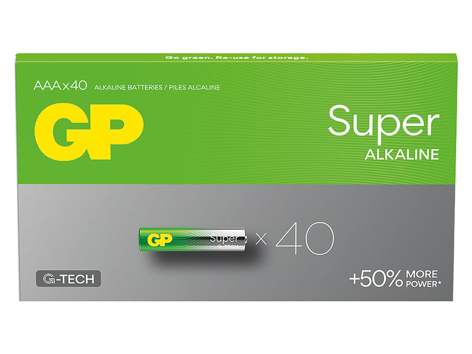 GP Micro-Batterie AAA SUPER Alkaline 40 Stück