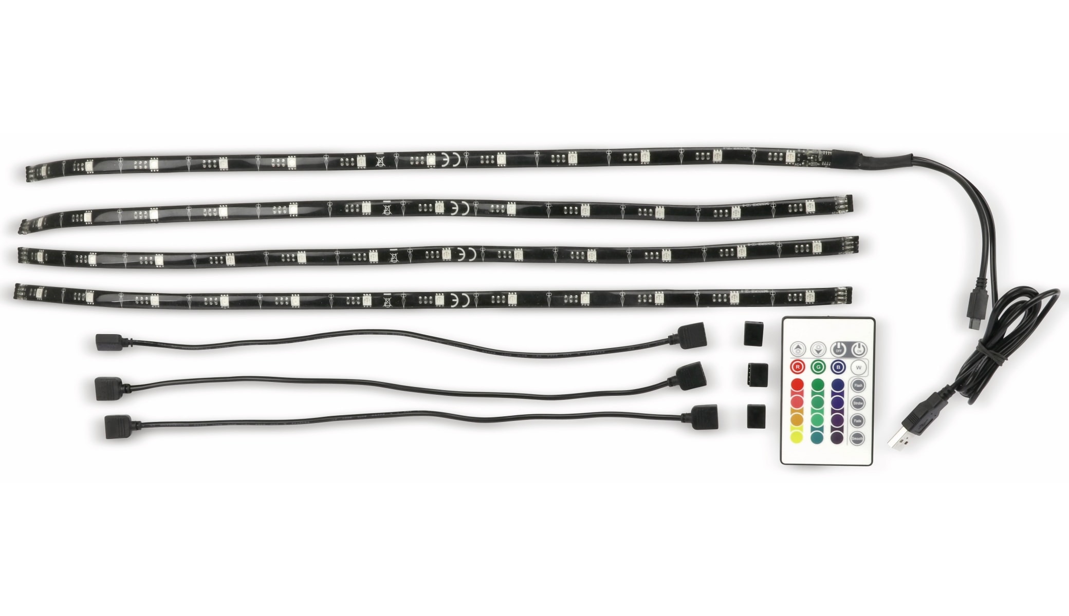 DAYLITE USB RGB LED-Strip ULS-4x12-RGB, 5V-