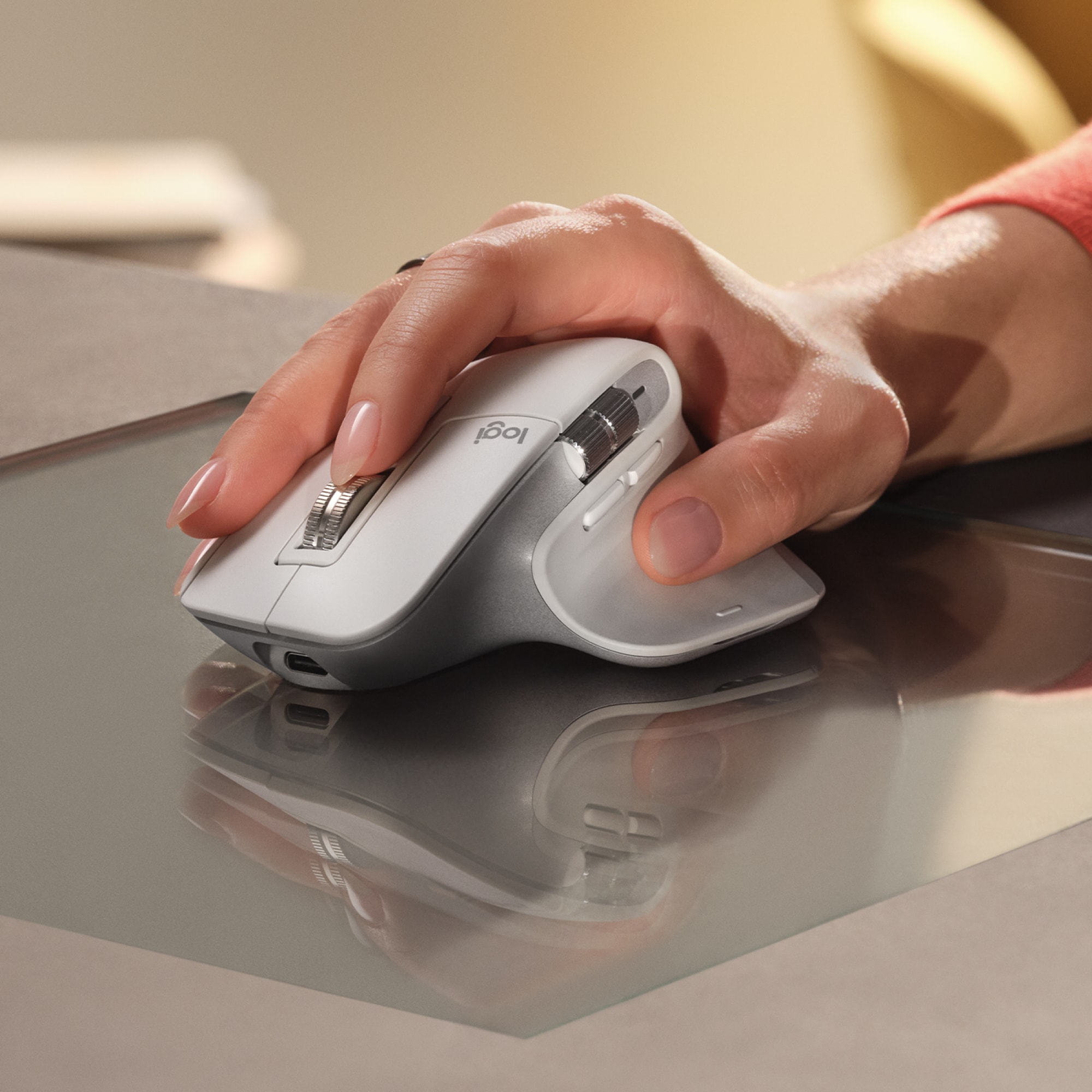 LOGITECH Maus MX Master 3S hellgrau LOGITECH Maus MX Master 3S hellgrau