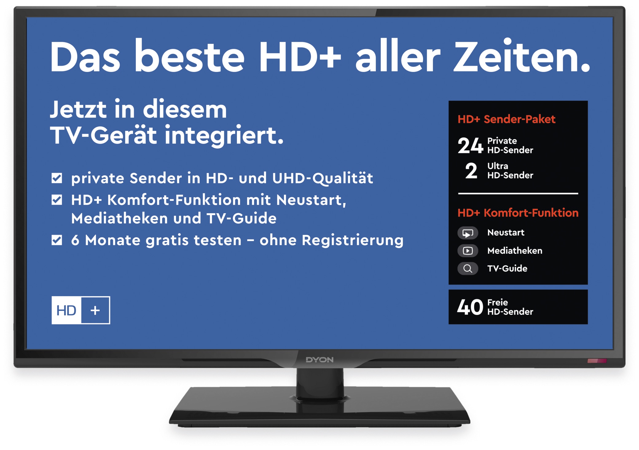 Dyon LED-TV Live 24C, 60 cm (23,6"), Full HD, EEK: A, inkl. HD+
