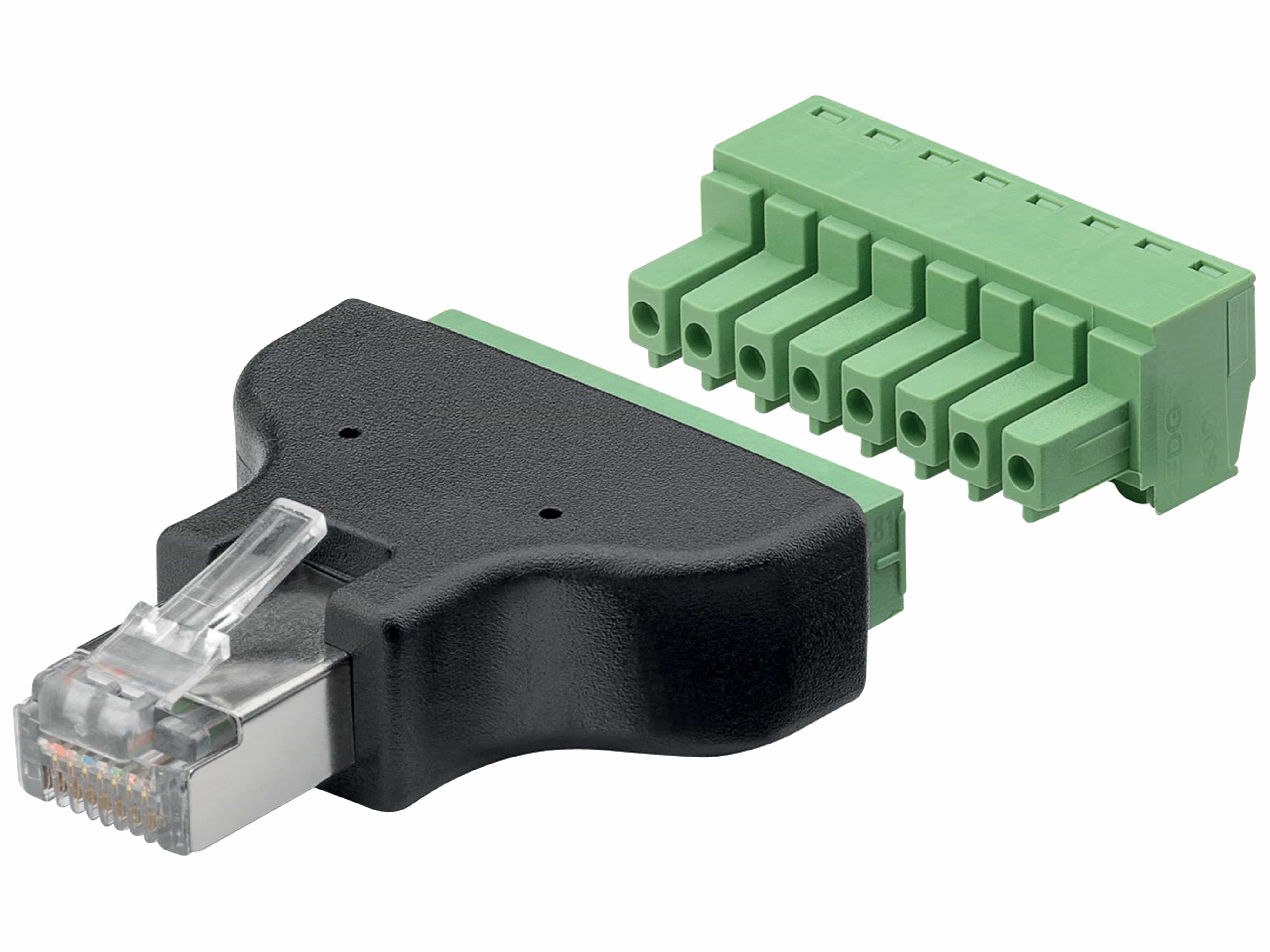 GOOBAY Terminal Block 76736, 8-pin auf RJ45-Stecker (8P8C)