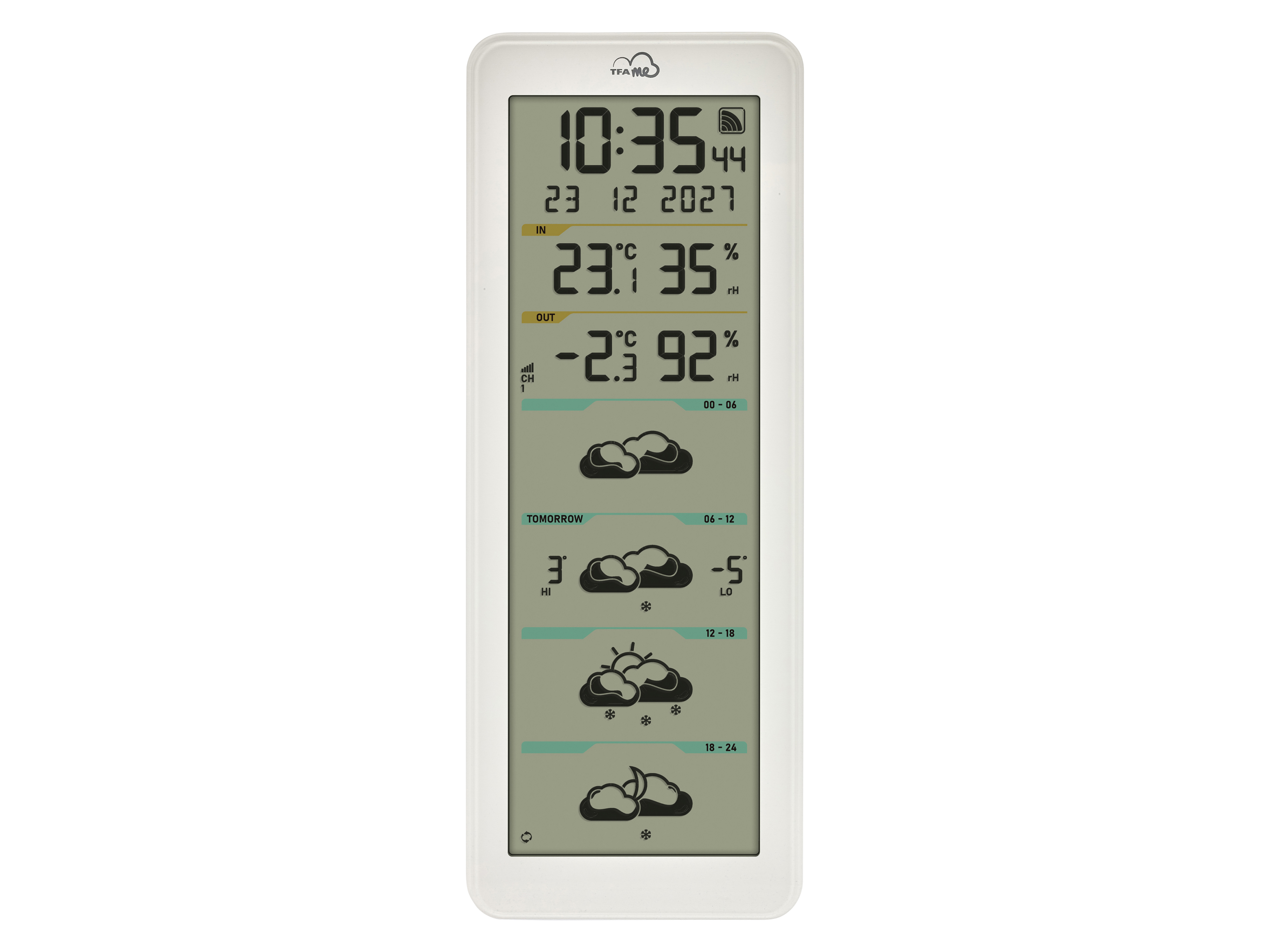 TFA WLAN Funk-Wetterstation TFA.me ID-06, weiß
