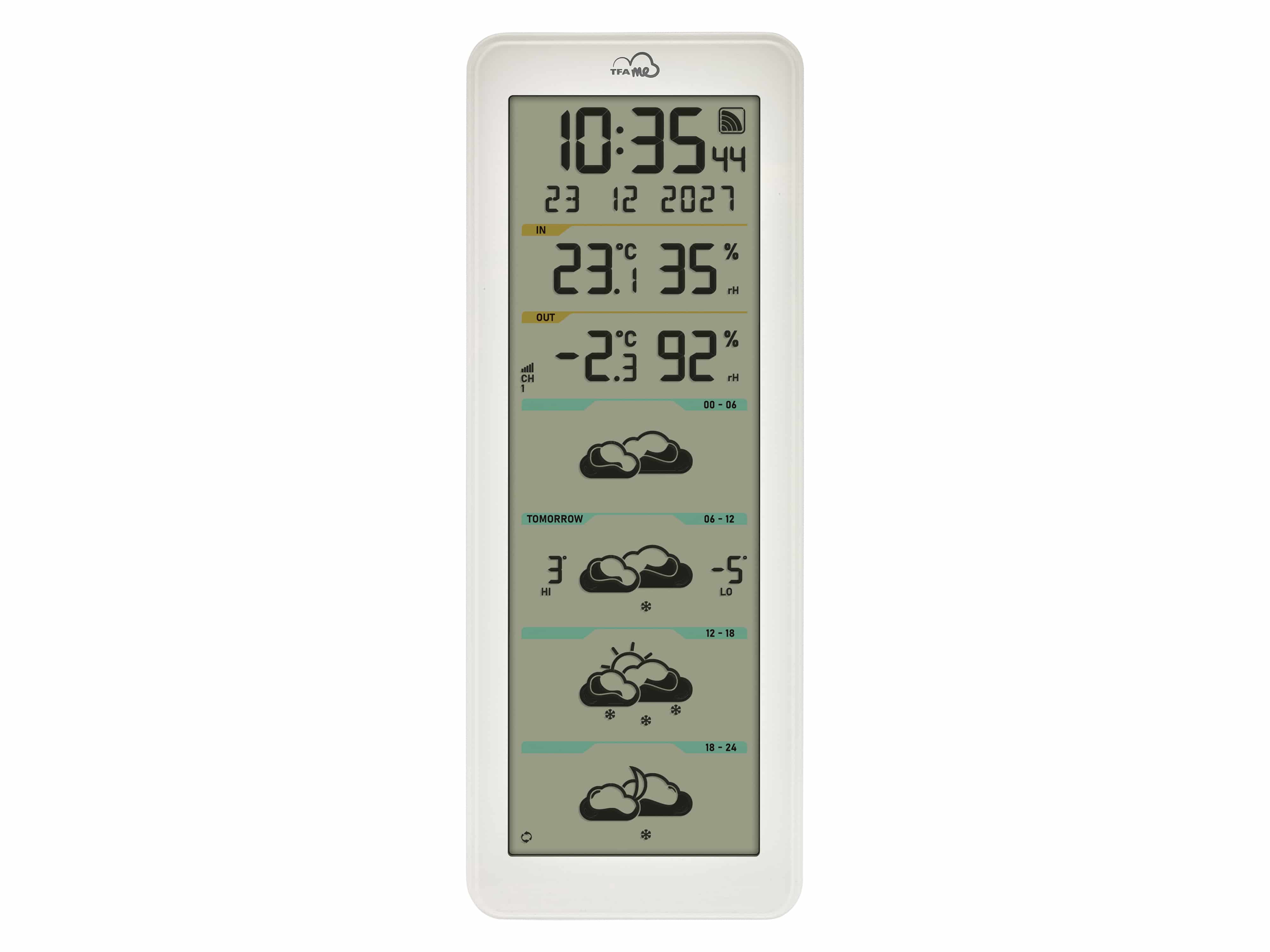 TFA WLAN Funk-Wetterstation TFA.me ID-06, weiß