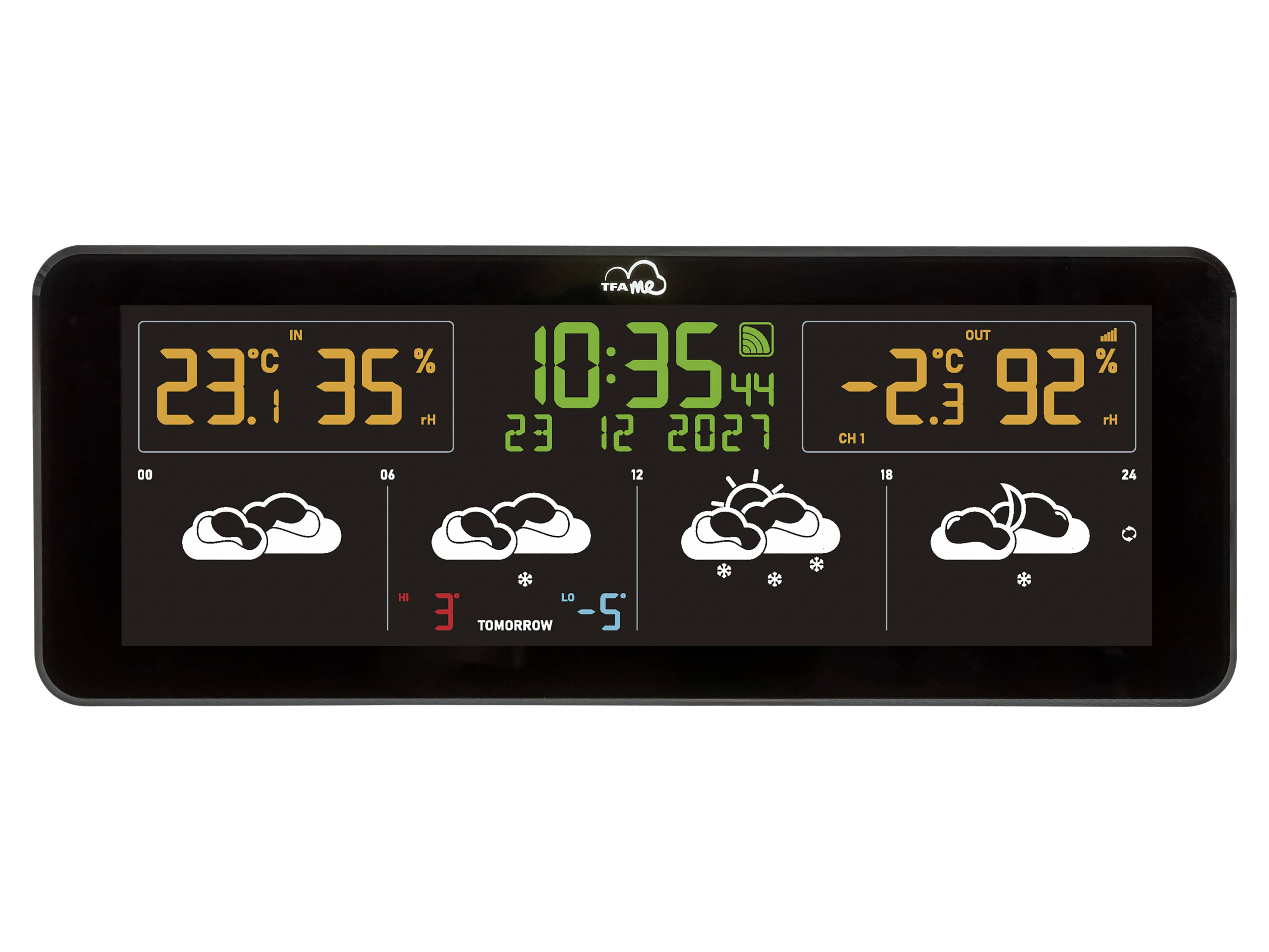 TFA WLAN Funk-Wetterstation TFA.me ID-07, schwarz