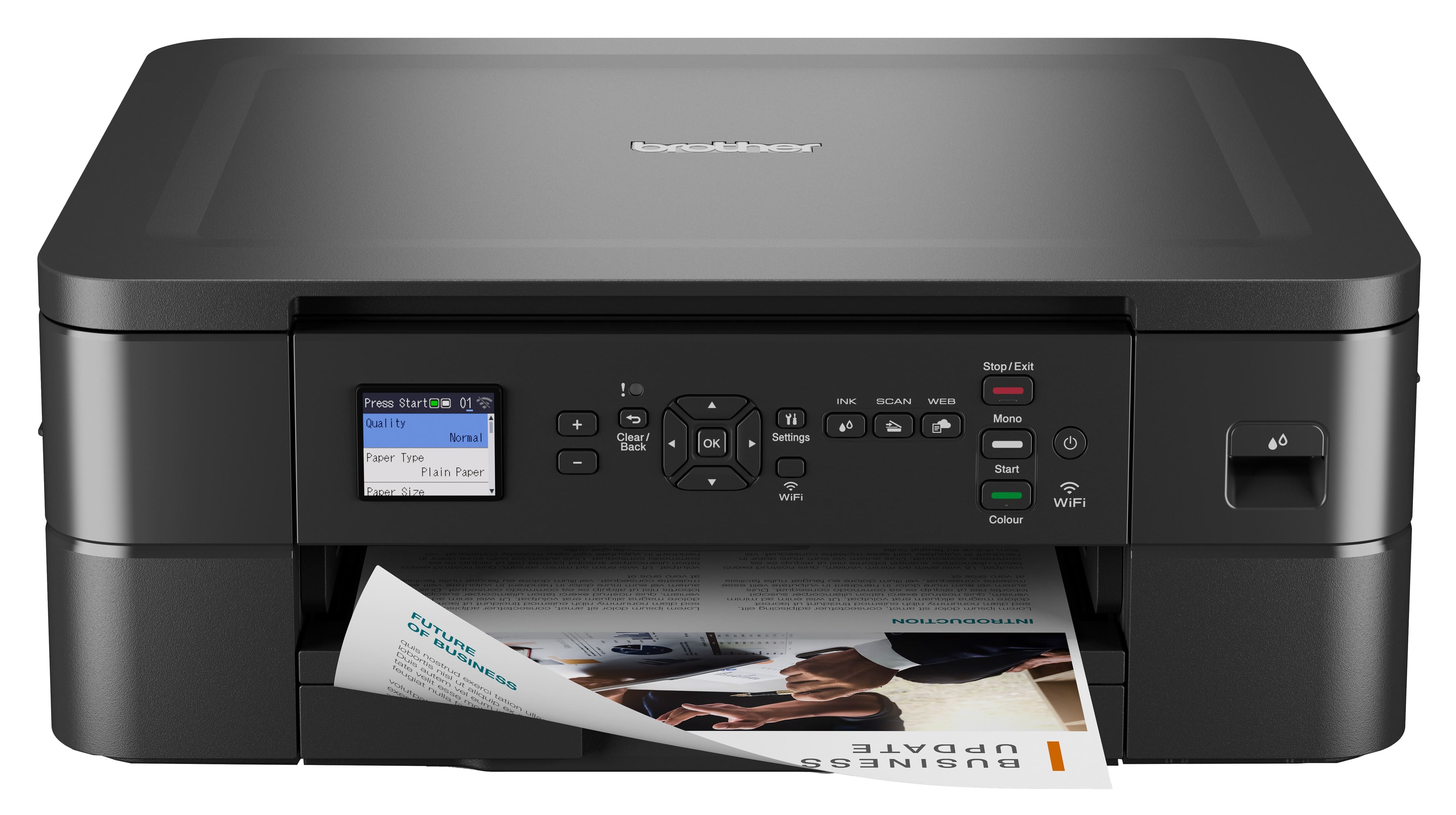 BROTHER Tintenstrahldrucker 3in1 DCP-J1050DW Tintenbundle inkl. Brother LC421VALXL