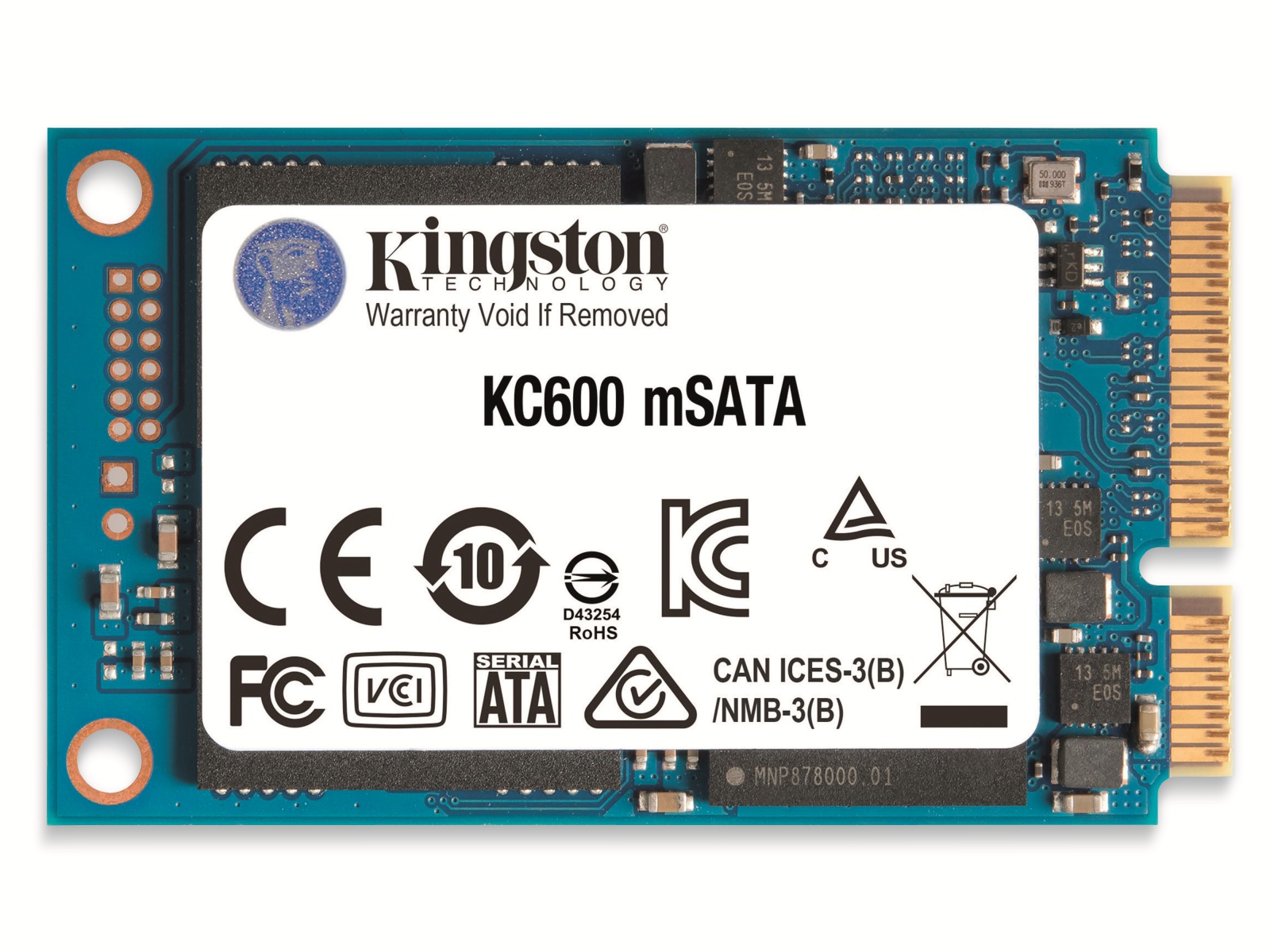 KINGSTON SSD KC600, mSATA, 1 TB, 6,35 cm (2,5")