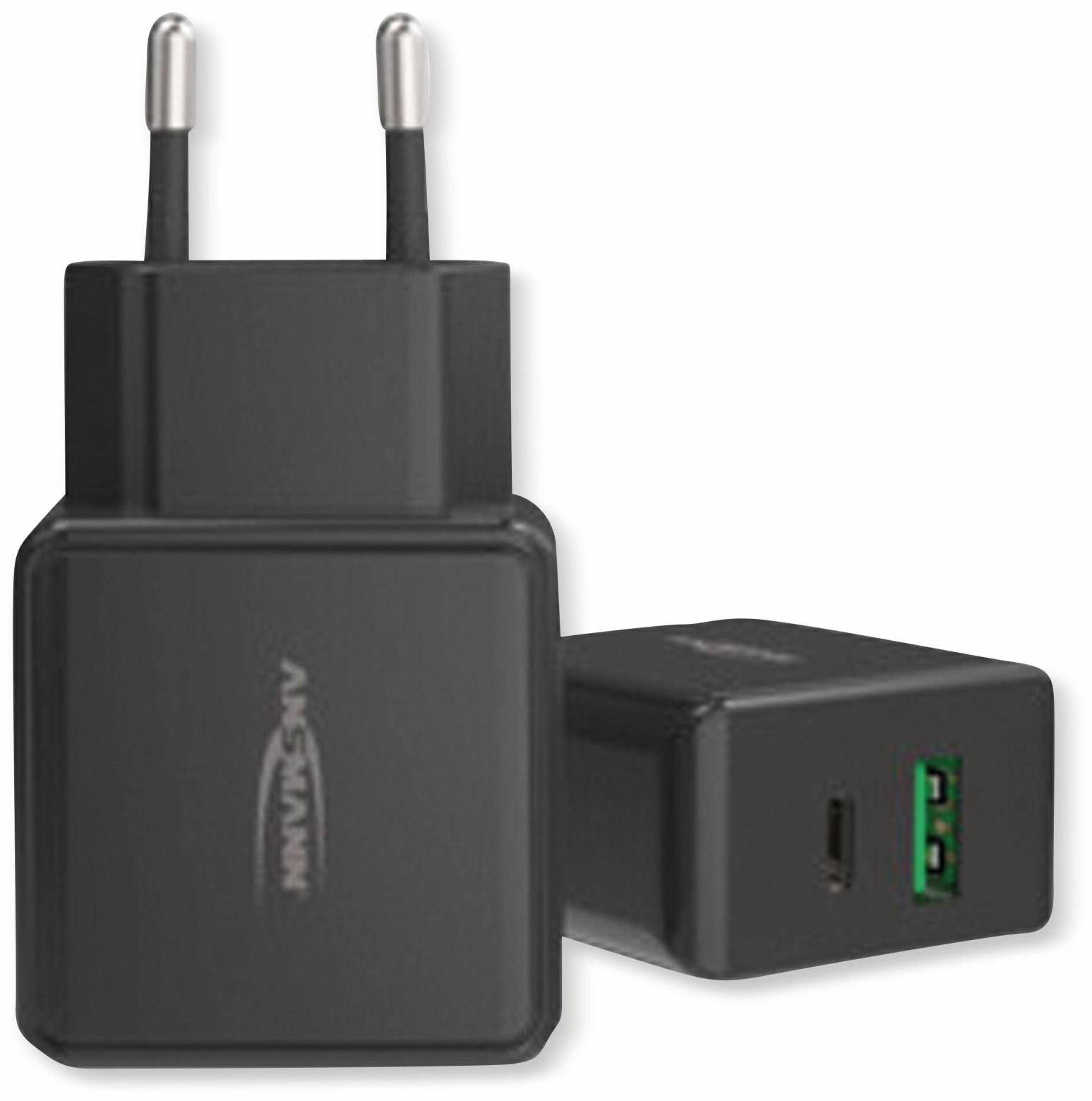 ANSMANN USB-Ladegerät HomeCharger HC218PD, 5 - 12V, 3000 mA, schwarz