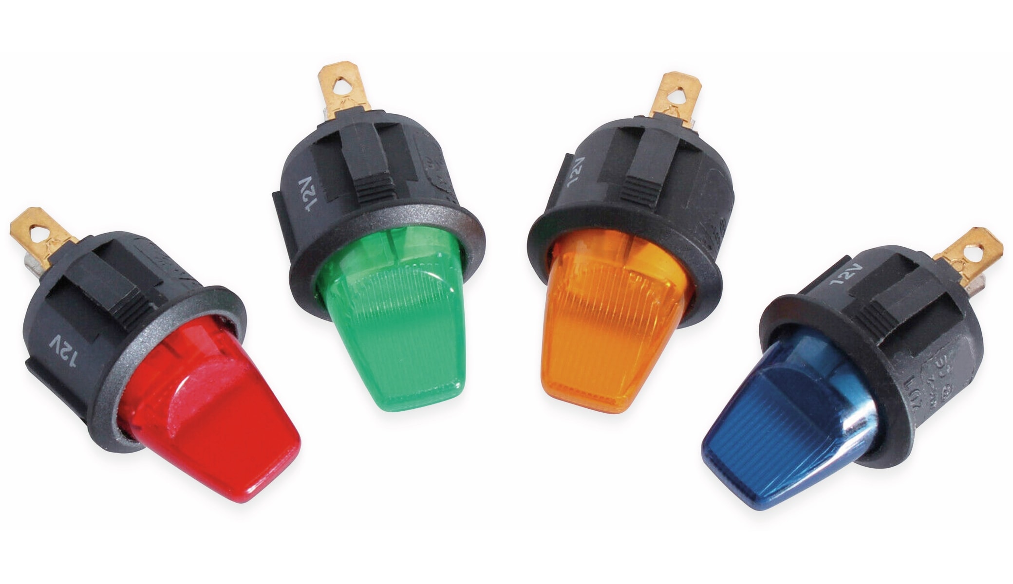 KFZ-Kippschalter, 12 V/6 A, Blau, beleuchtet KFZ-Kippschalter, 12 V/6 A, Blau, beleuchtet
