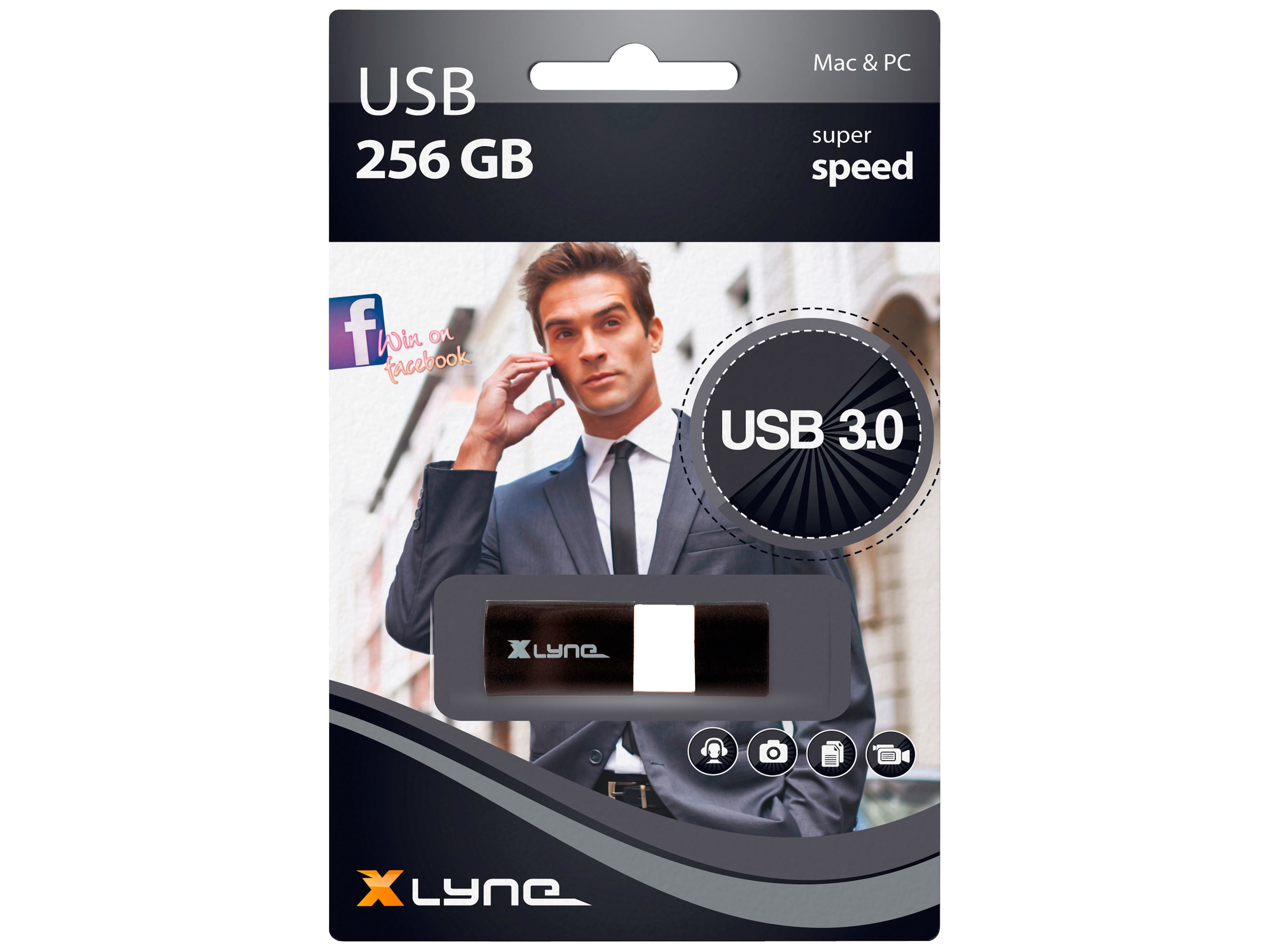 XLYNE USB-Stick Wave, USB 3.0, 256 GB XLYNE USB-Stick Wave, USB 3.0, 256 GB