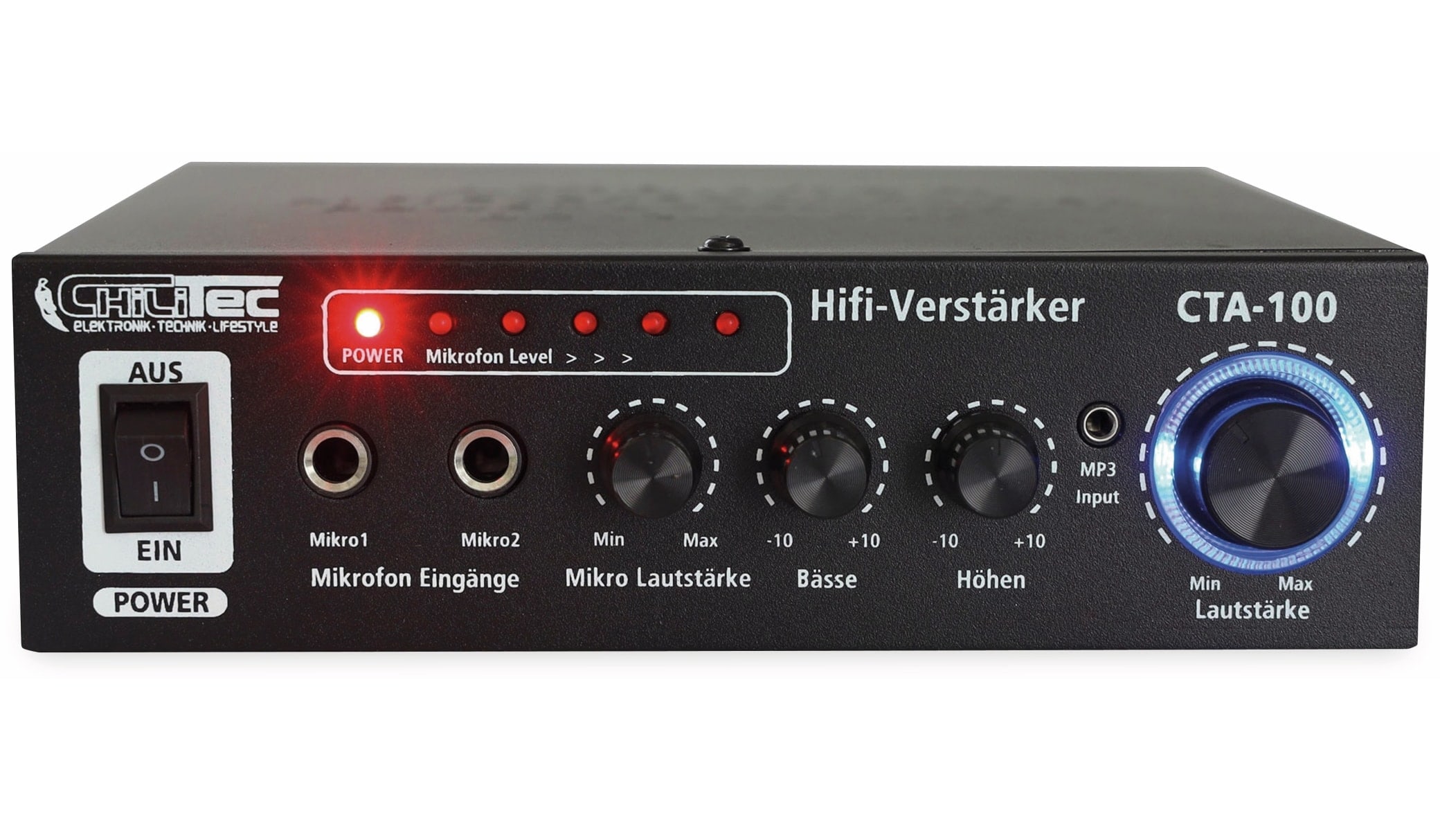 CHILITEC Mini-HiFi-Verstärker CTA-100, schwarz
