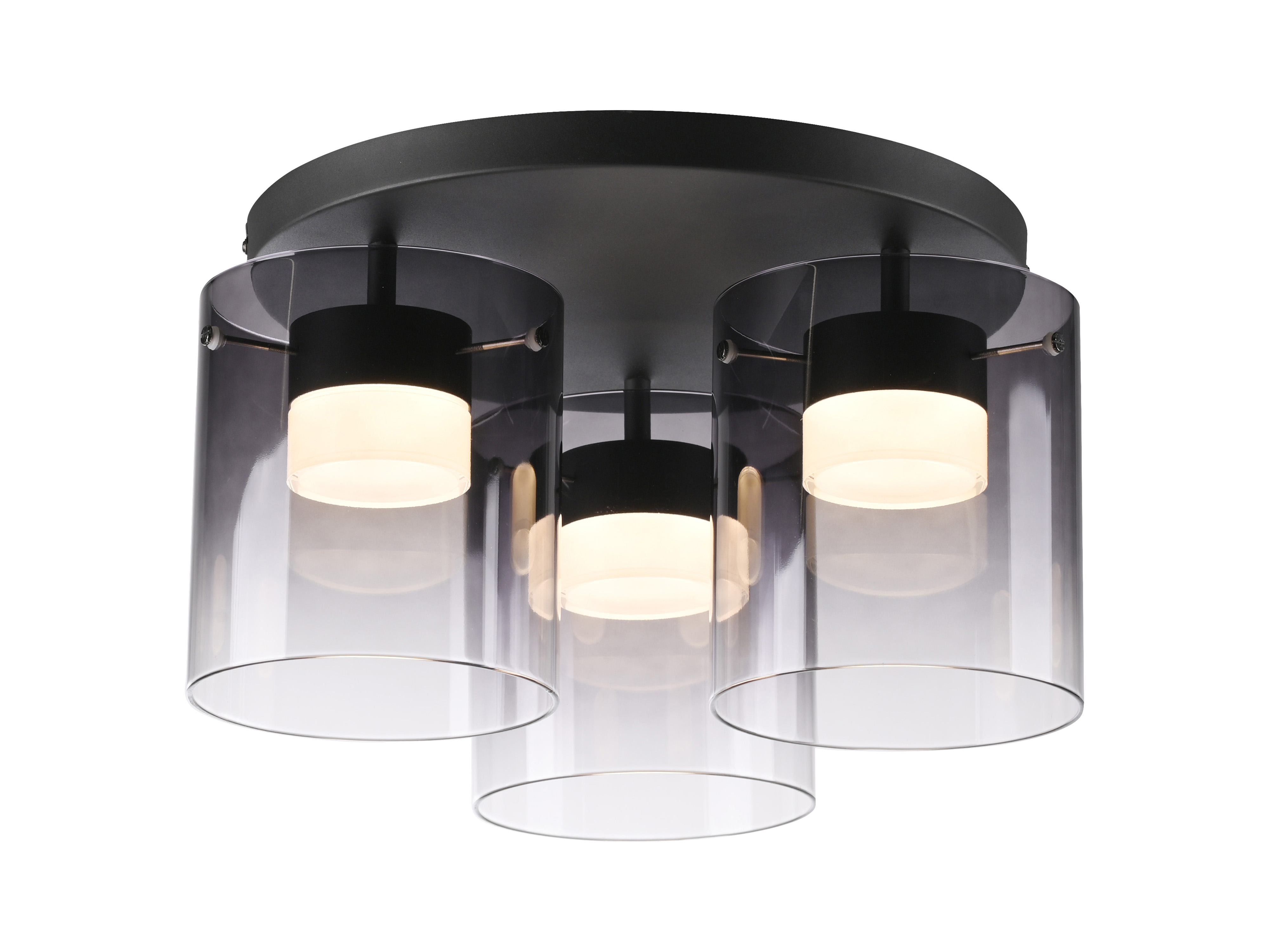 JUST LIGHT LED-Deckenleuchte 14041-18, 7,5W, 800lm, 3000K, schwarz