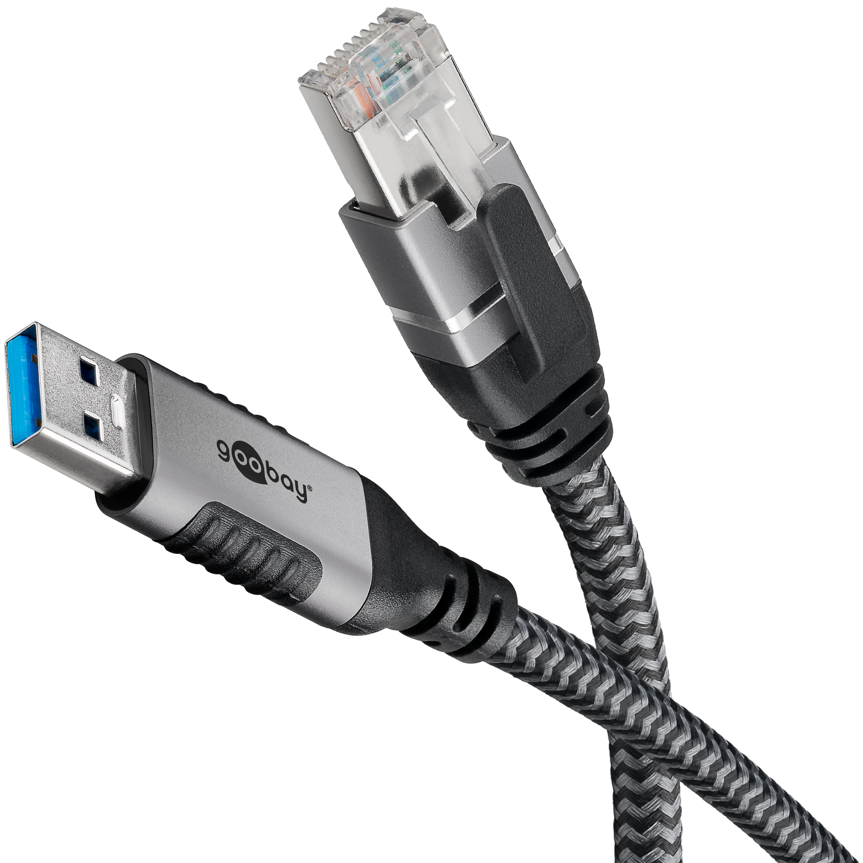GOOBAY Ethernet-Kabel CAT6 USB-A 3.0 auf RJ45 1,5m