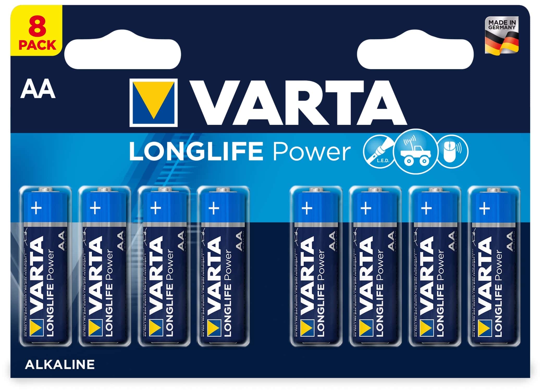 VARTA Mignon-Batterie HIGH ENERGY, 8 Stück