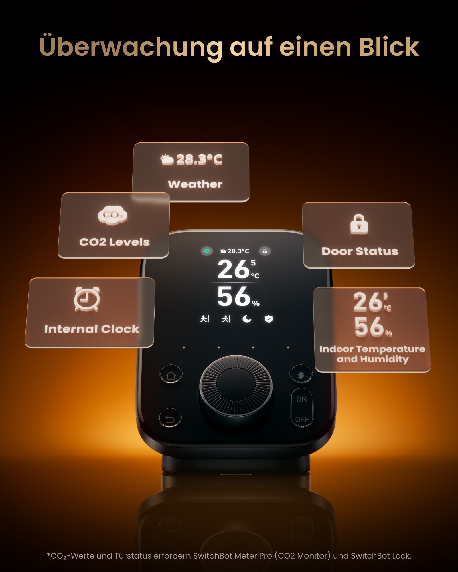 SWITCHBOT WLAN Thermo-Hygrometer, Hub 3, schwarz