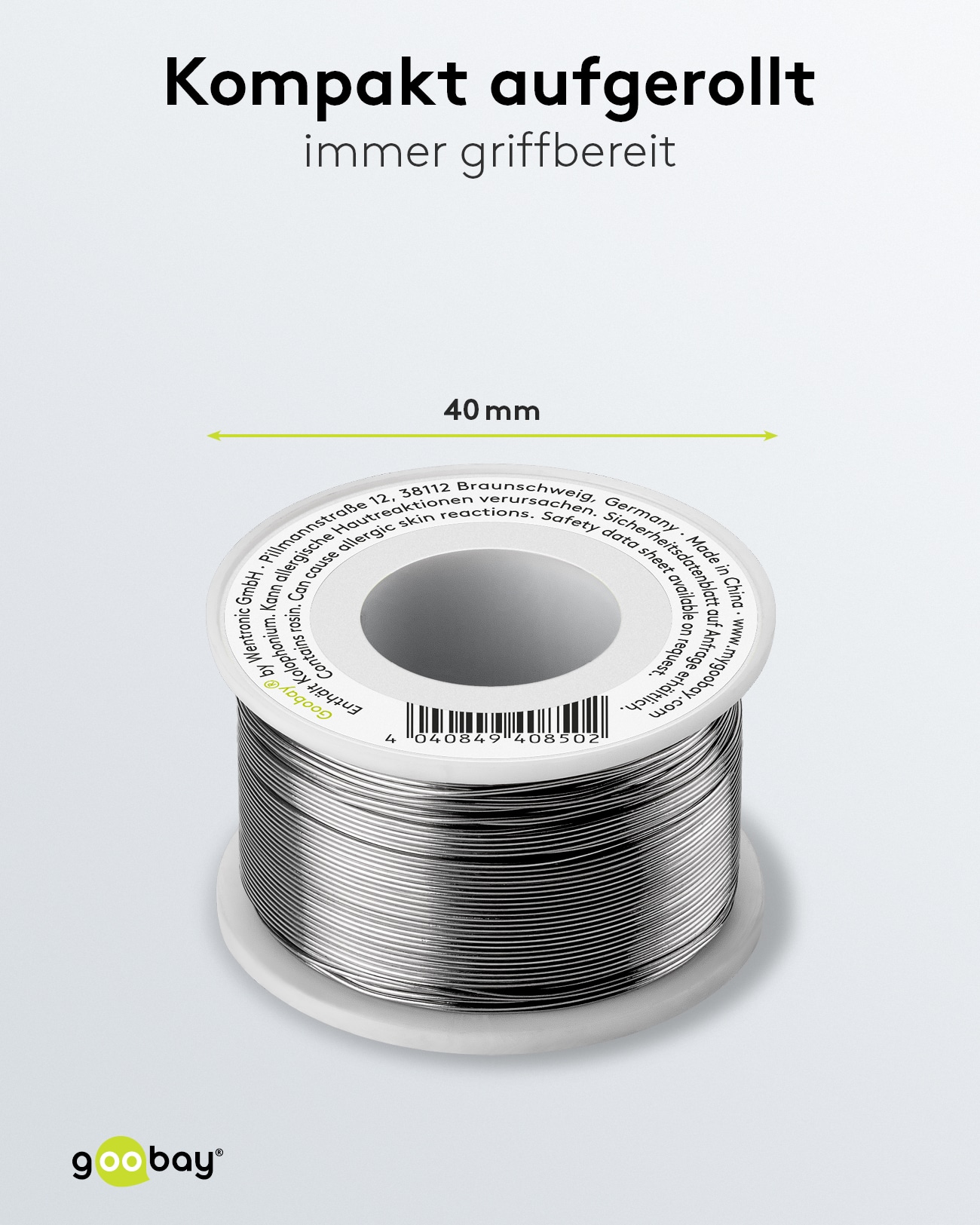 GOOBAY Lötzinn Essential, 100 g, Ø 0,56 mm