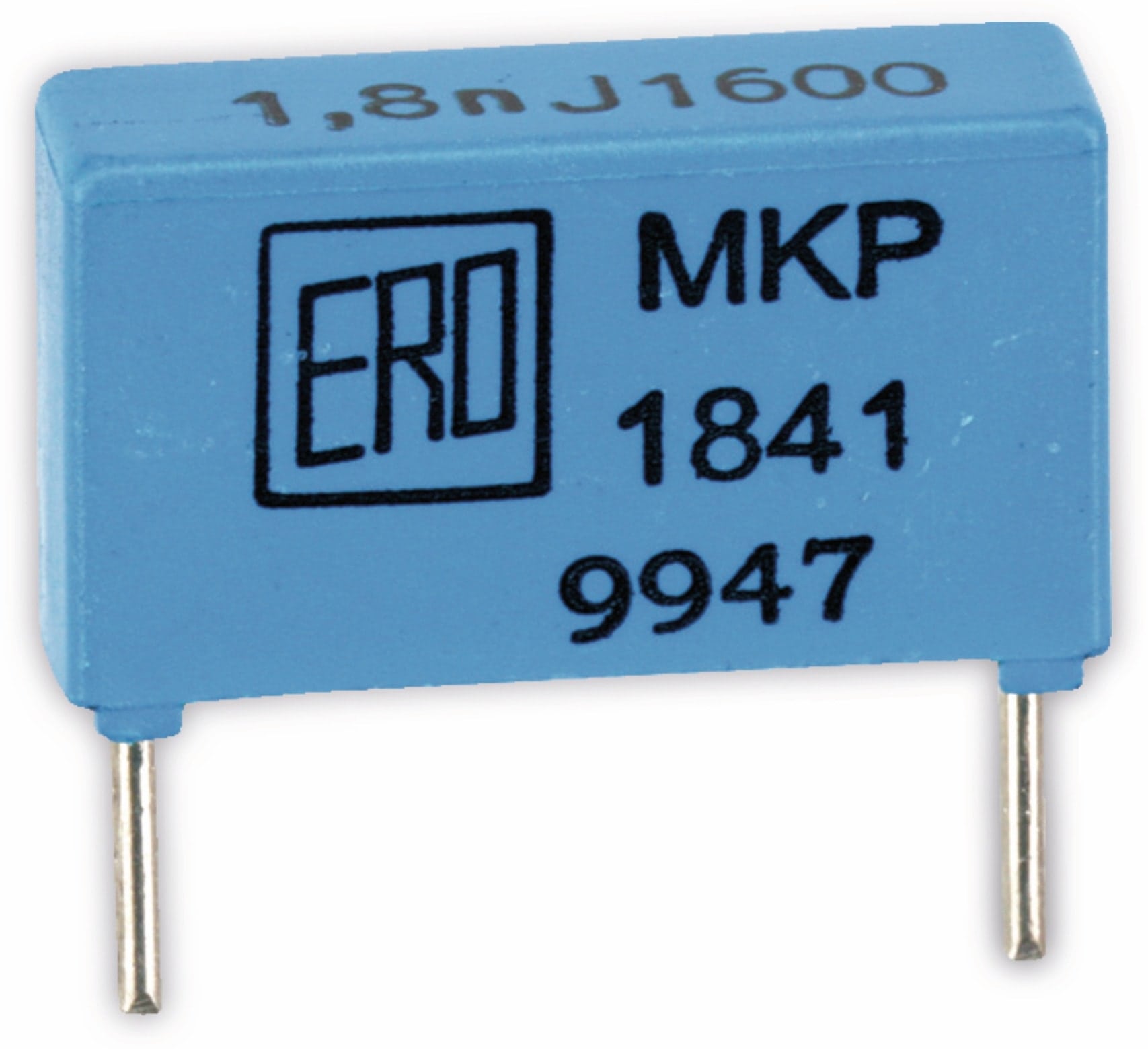 ERO Folienkondensator MKP1841, 1,8nF, 1600 V, radial, RM 15 ERO Folienkondensator MKP1841