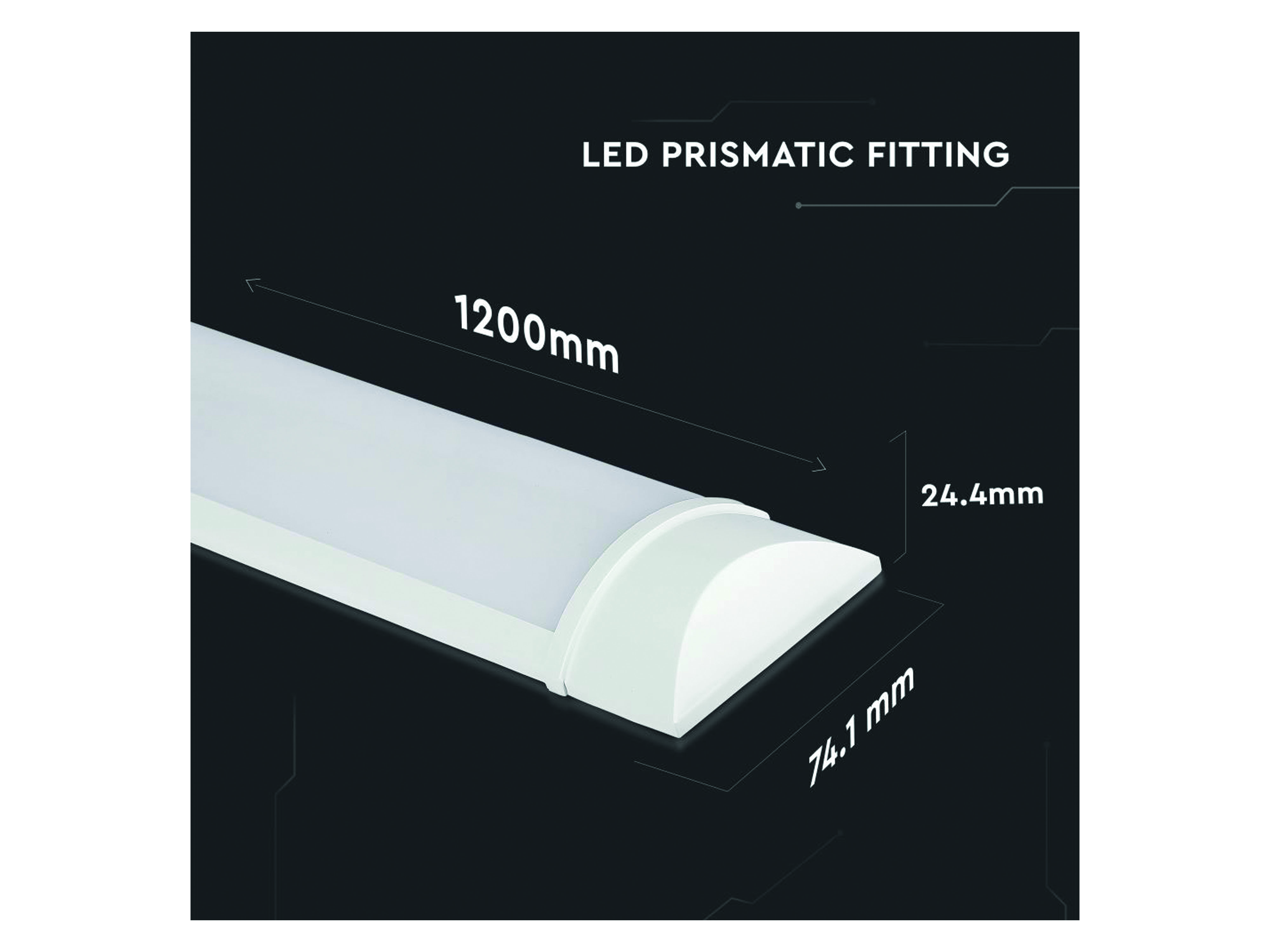 V-TAC LED-Deckenleuchte, 8330 (20363) EEK: D, 30 W, 4650 lm, 4000 K, 1200 mm V-TAC LED-Deckenleuchte, 8330 (20363) EEK: D, 30 W, 4650 lm, 4000 K, 1200 mm