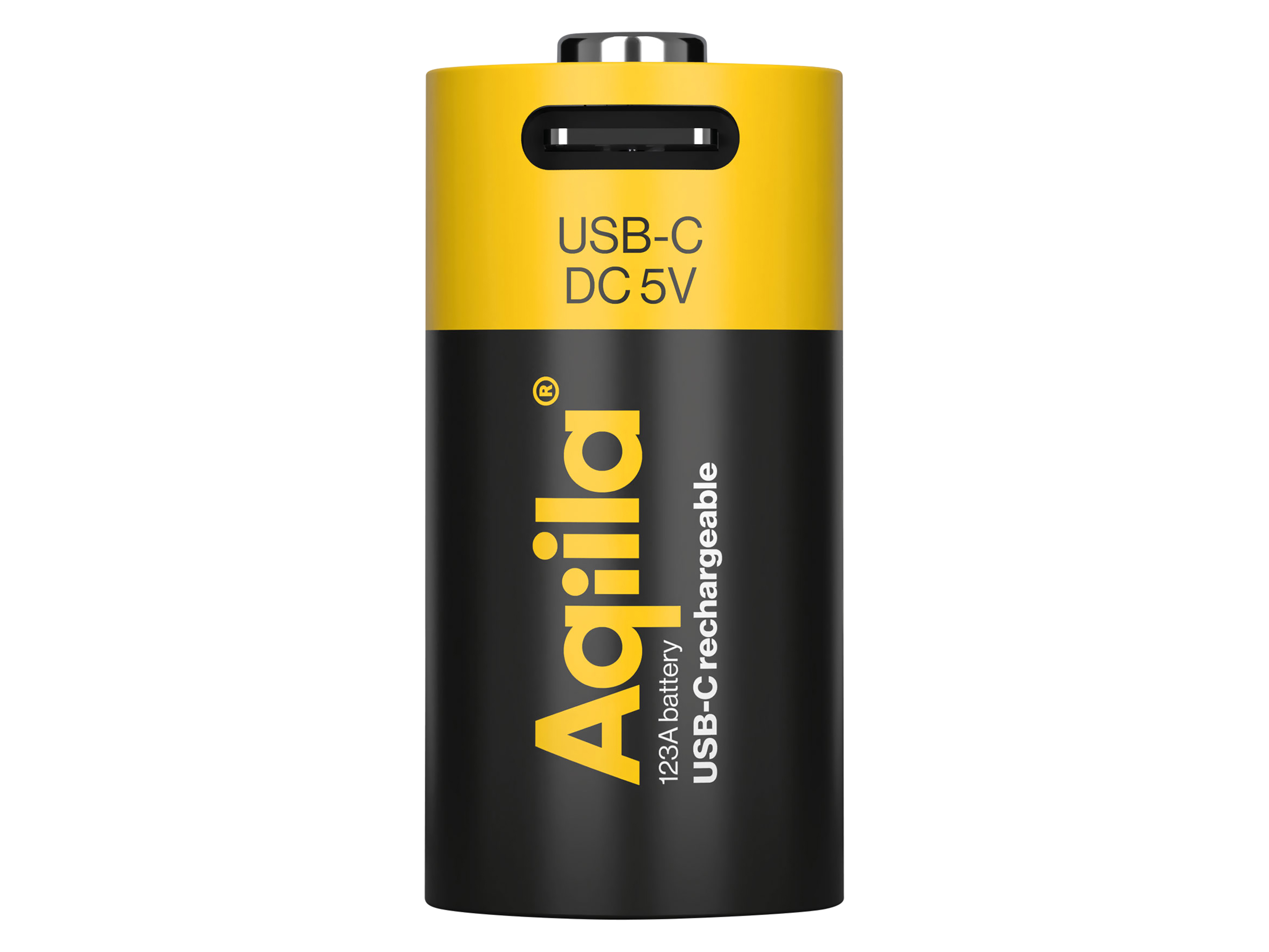 Li-lon-Akku AQILLA, CR123A, USB-C, 3 V, 2er Pack