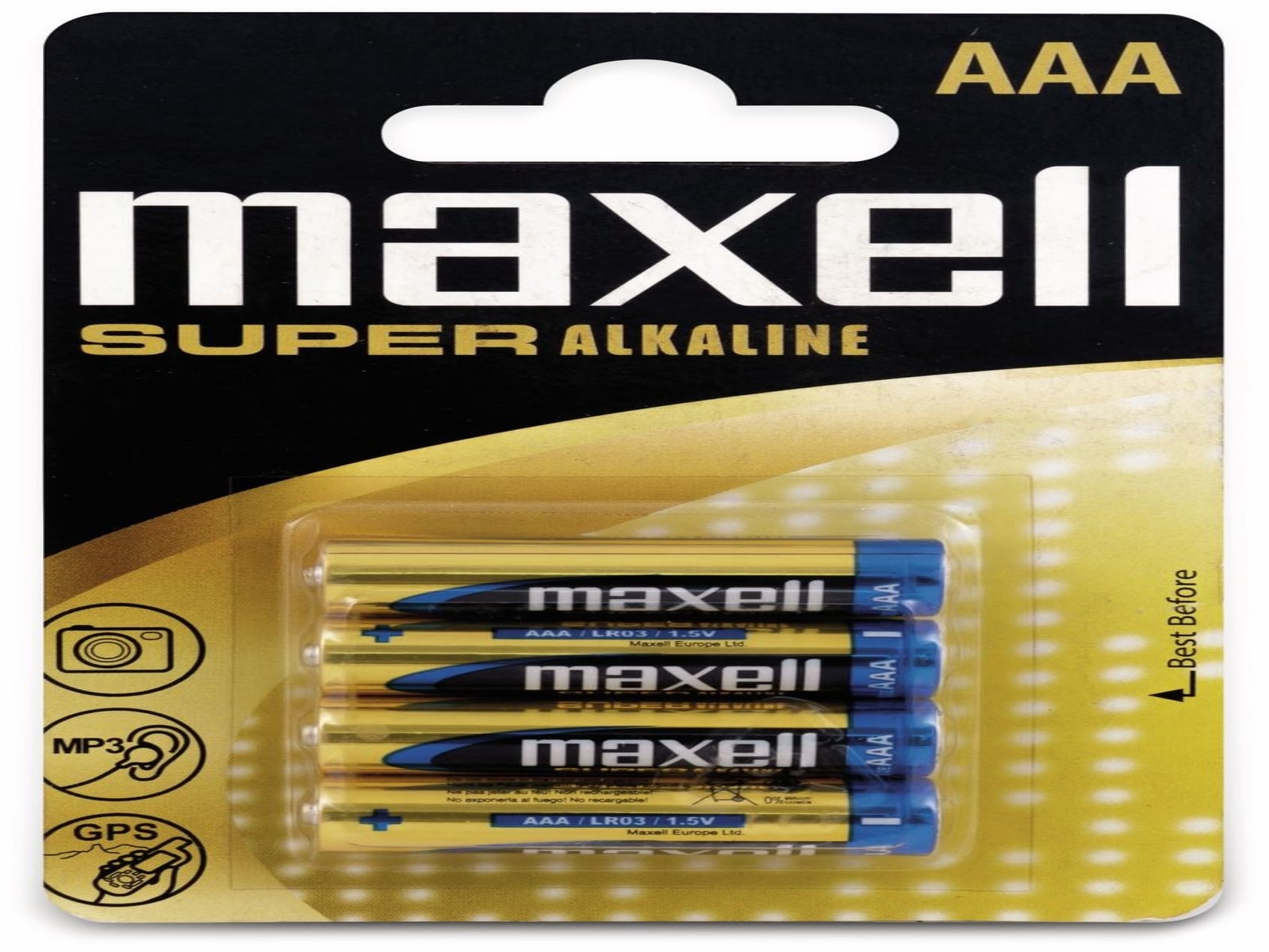 MAXELL Micro-Batterie Super Alkaline, AAA, LR03, 4 Stück
