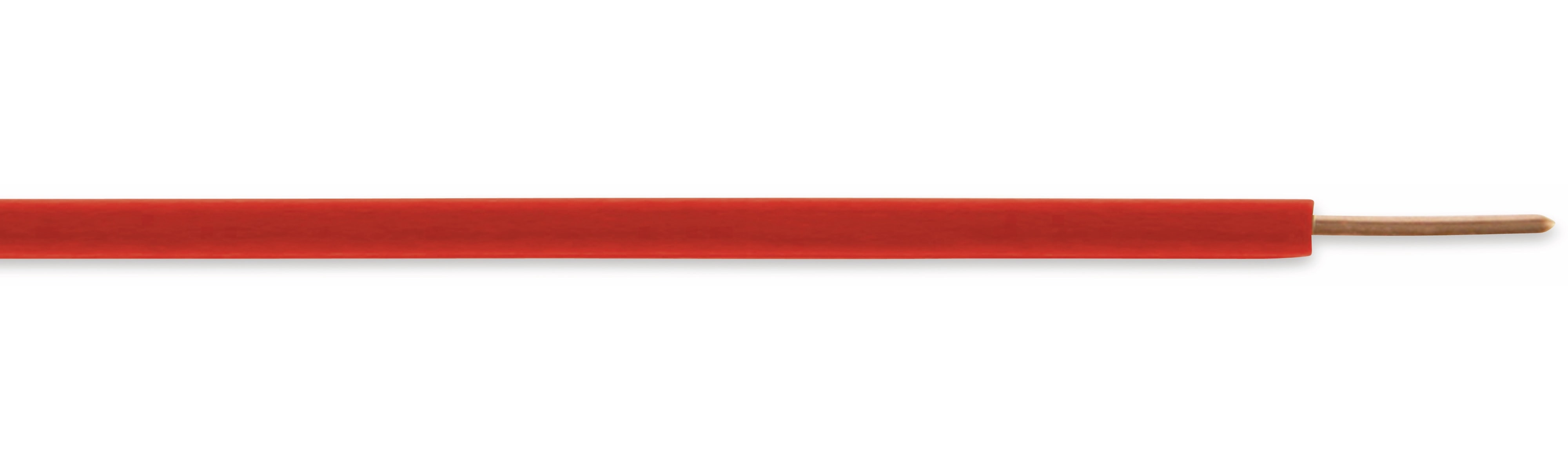 Installationsdraht H07V-U, 1,5 mm², 100 m, rot