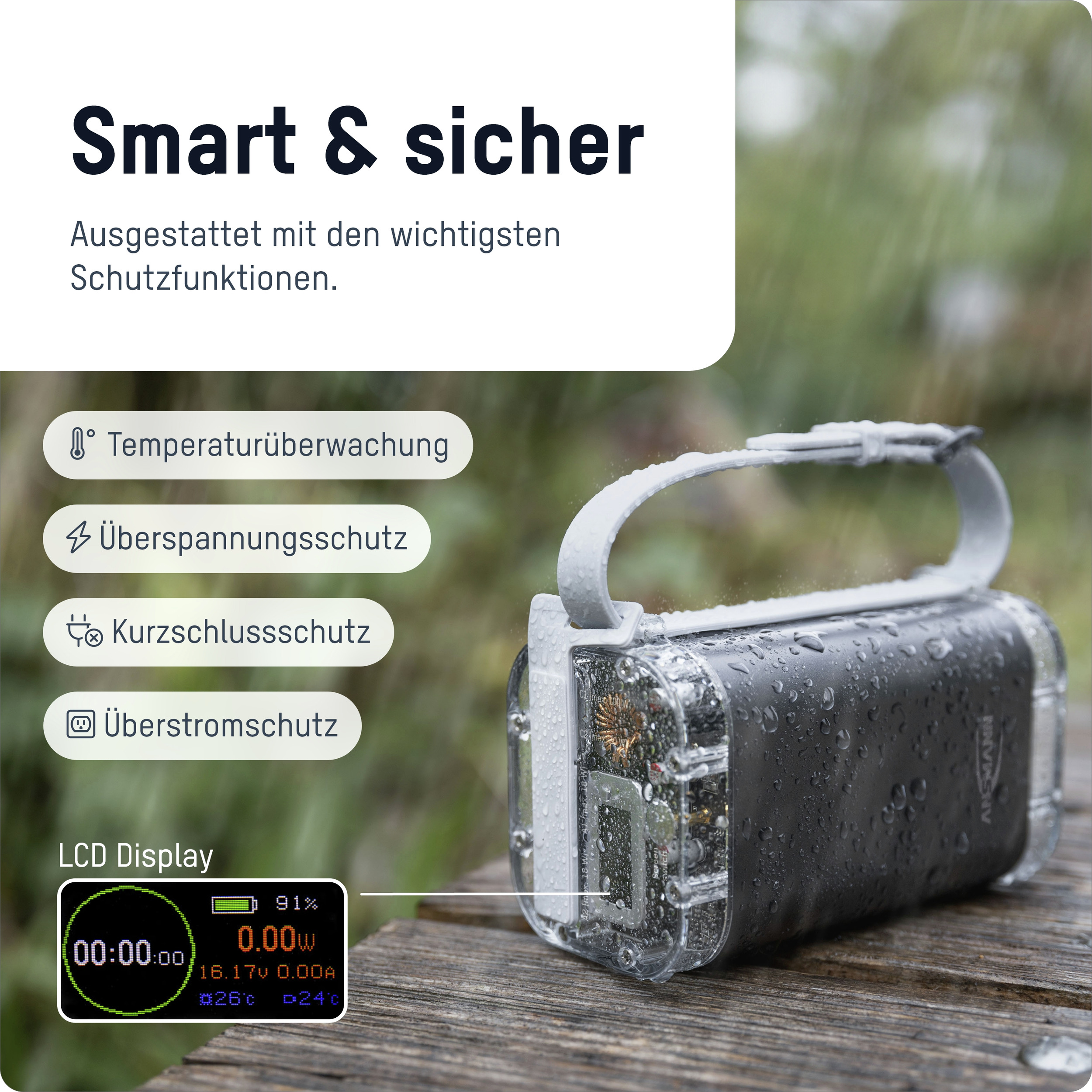 ANSMANN Powerbank PB4100, 40.000 mAh, 2x USB-A, 2x USB-C