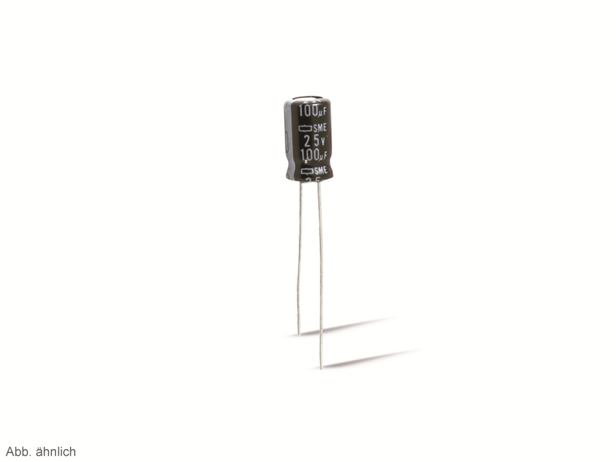 PANASONIC Elko 150µF, 63V, radial, RM 5,0, EEUFR1J151 PANASONIC Elektrolytkondensator, 150µF, 63V