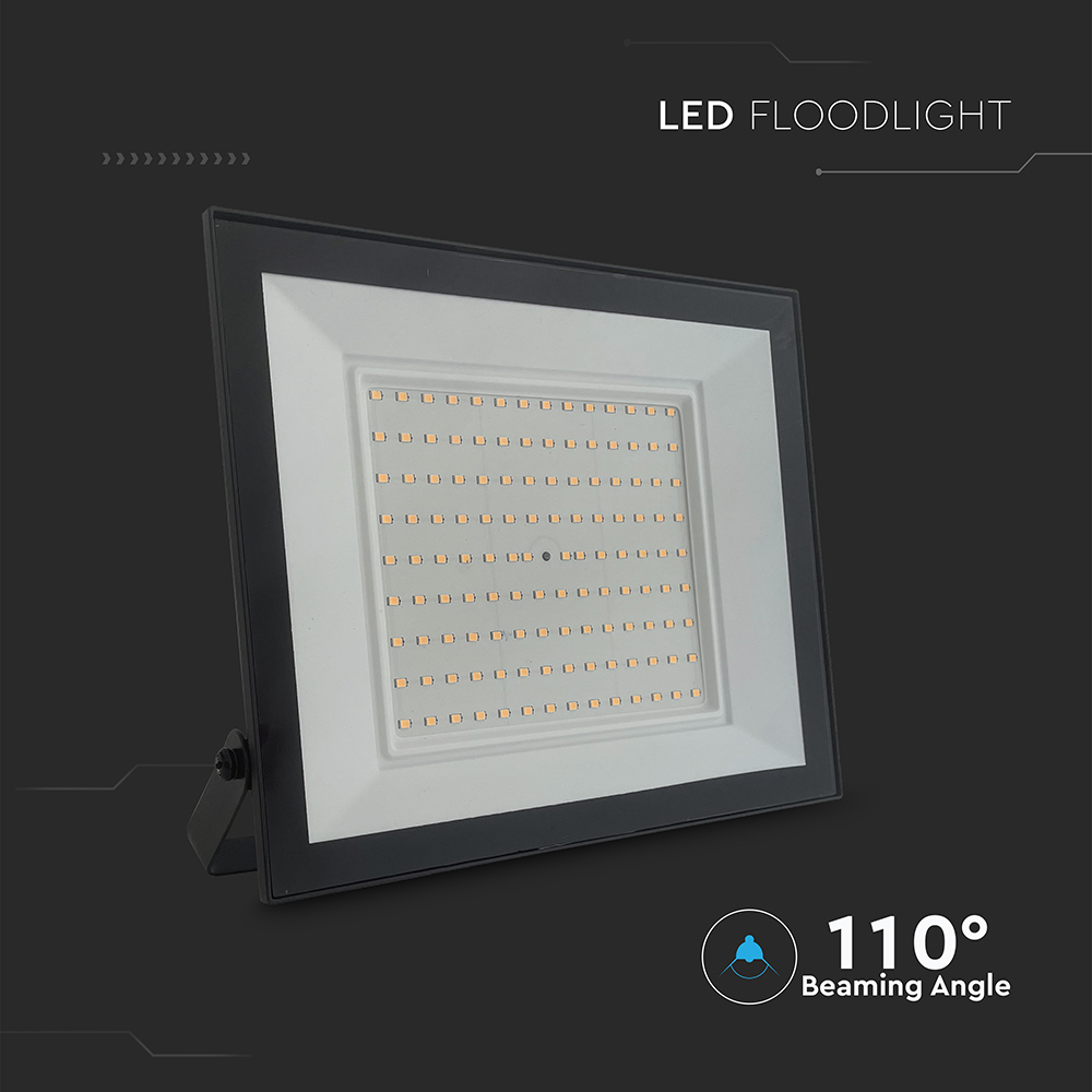 V-TAC LED-Fluter, VT-44109, 100 W, 3000K, EEK: F, 8150 lm, warmweiß, IP65, schwarz