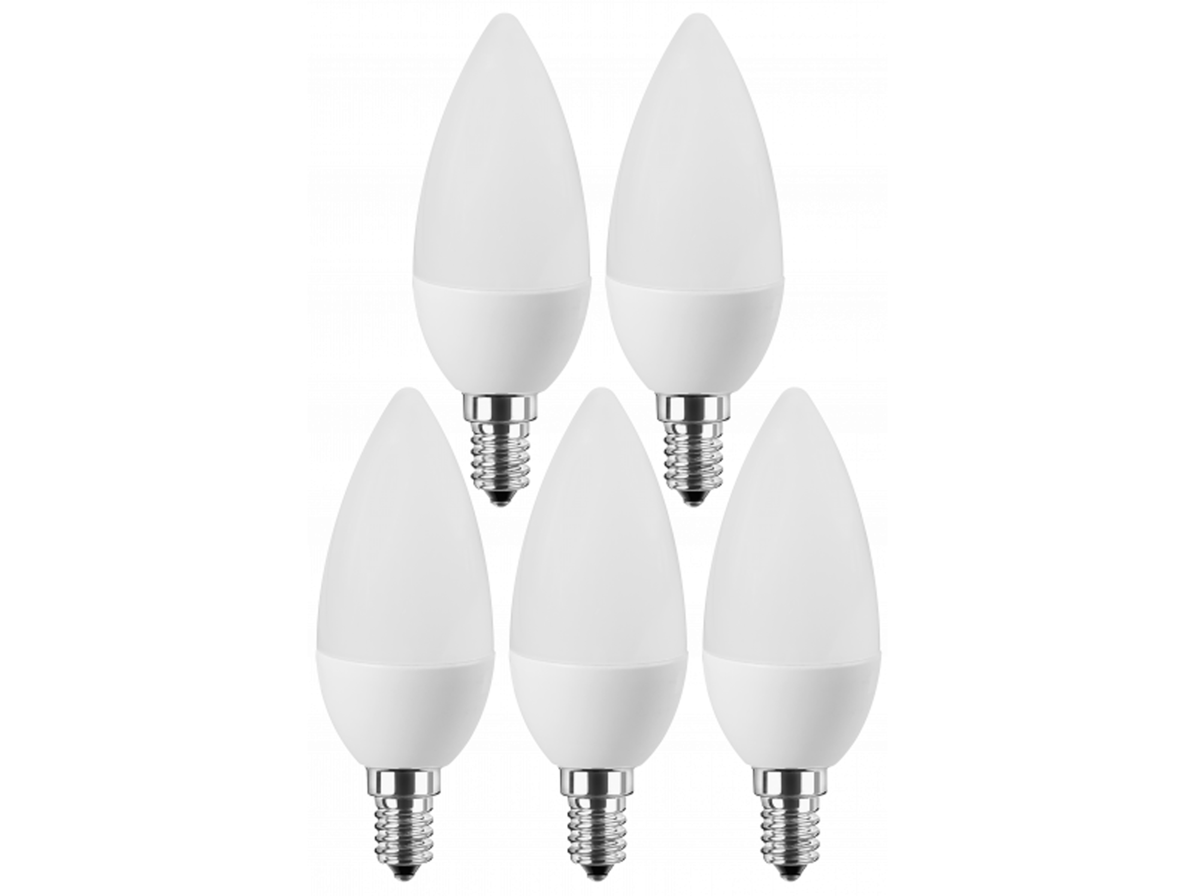BLULAXA LED-SMD-Lampe, C35, E14, EEK: F, 5W, 470lm, 2700K, 5 Stück