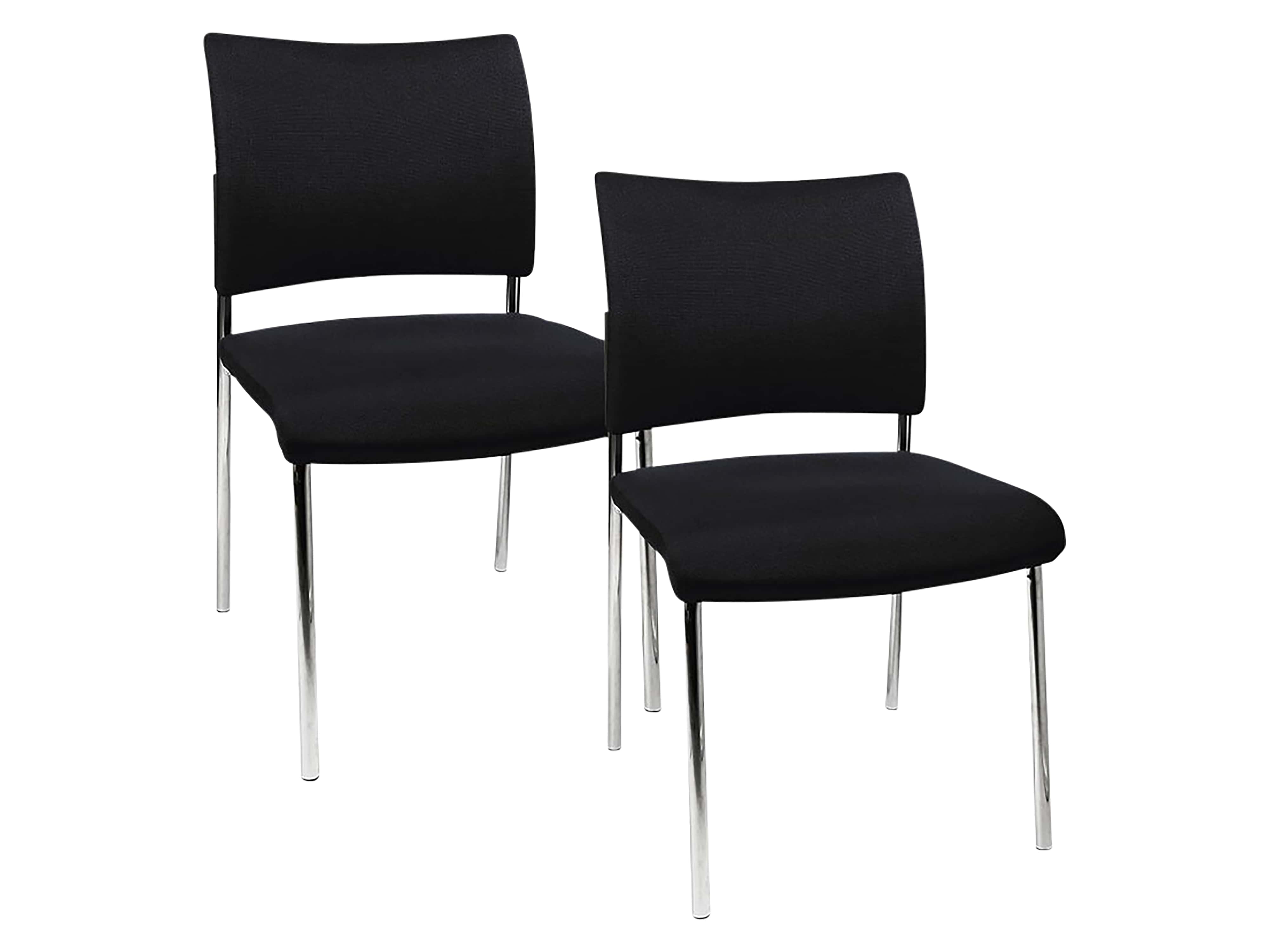 TOPSTAR Besucherstuhl Visit 10 Polster schwarz 2er Pack