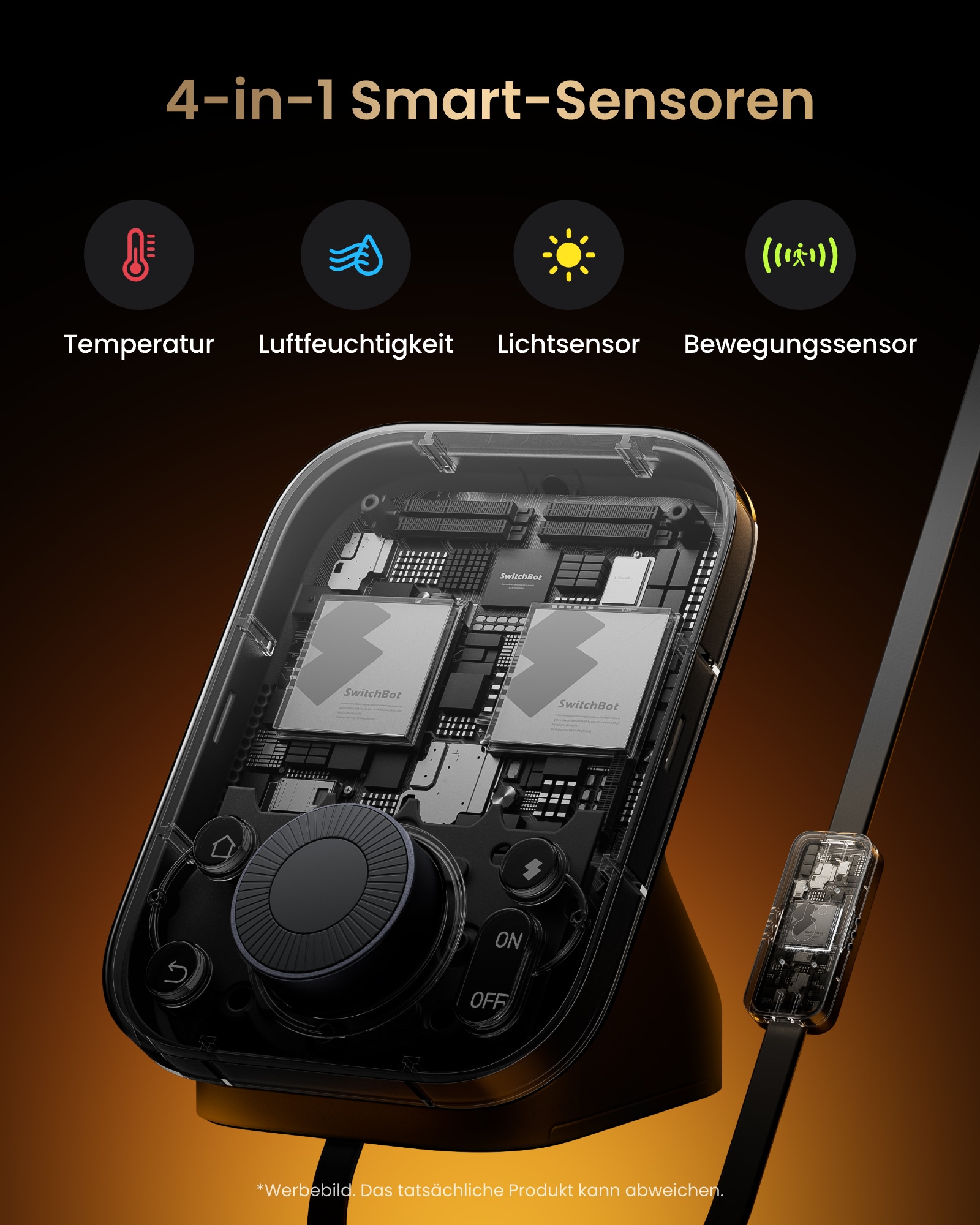 SWITCHBOT WLAN Thermo-Hygrometer, Hub 3, schwarz