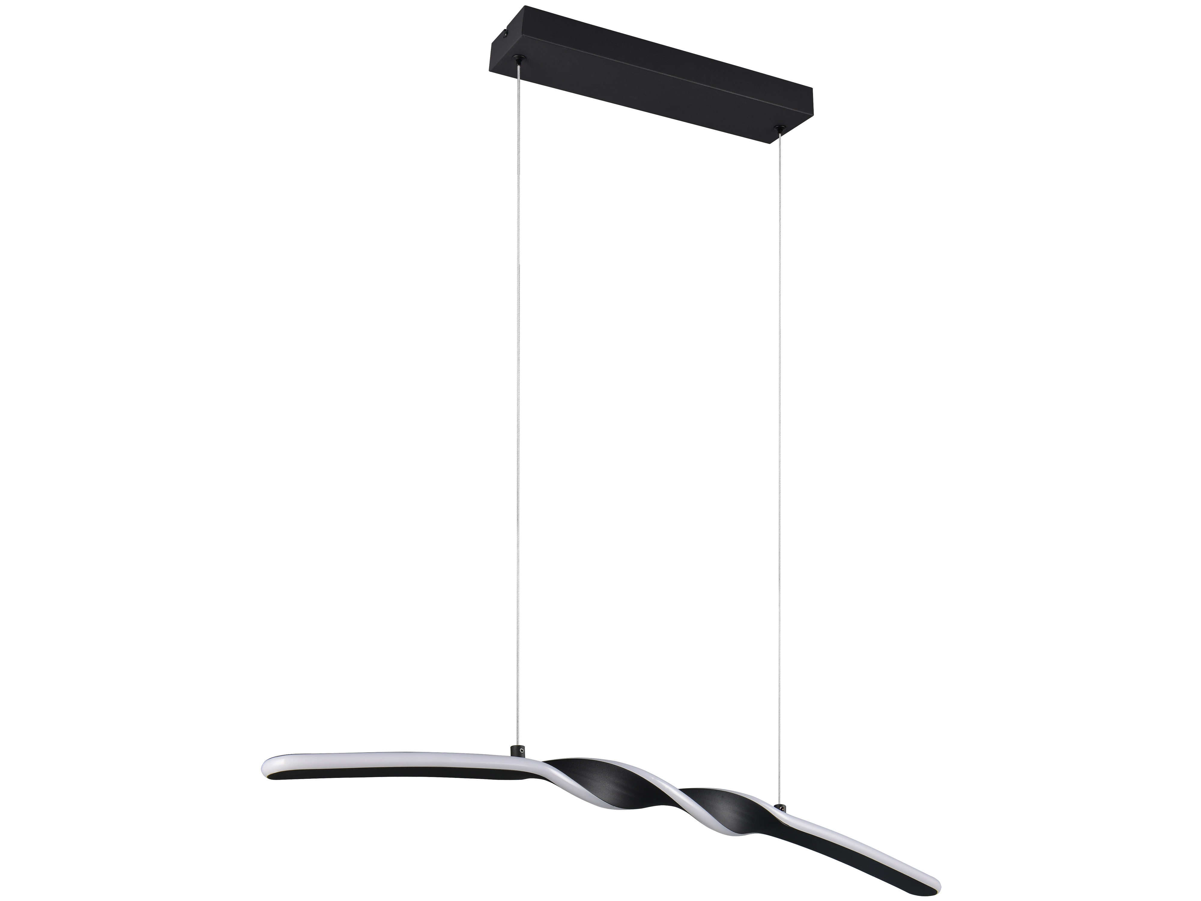 REALITY LED-Pendelleuchte Ginko R35791132, 18W, 3000K, 1980lm, warmweiß, IP20, schwarz