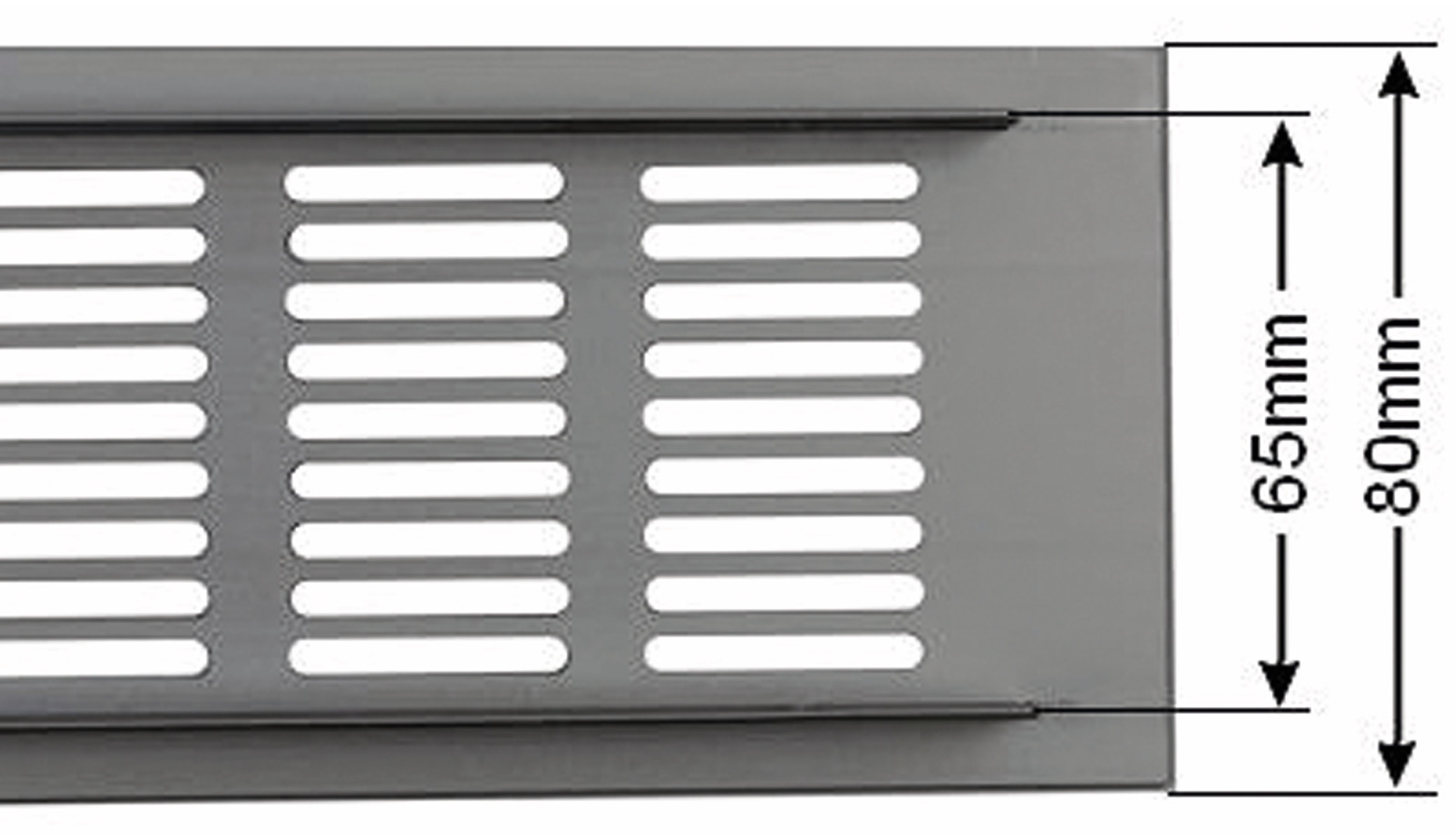 Lüftungsgitter aus Aluminium 500x80 mm