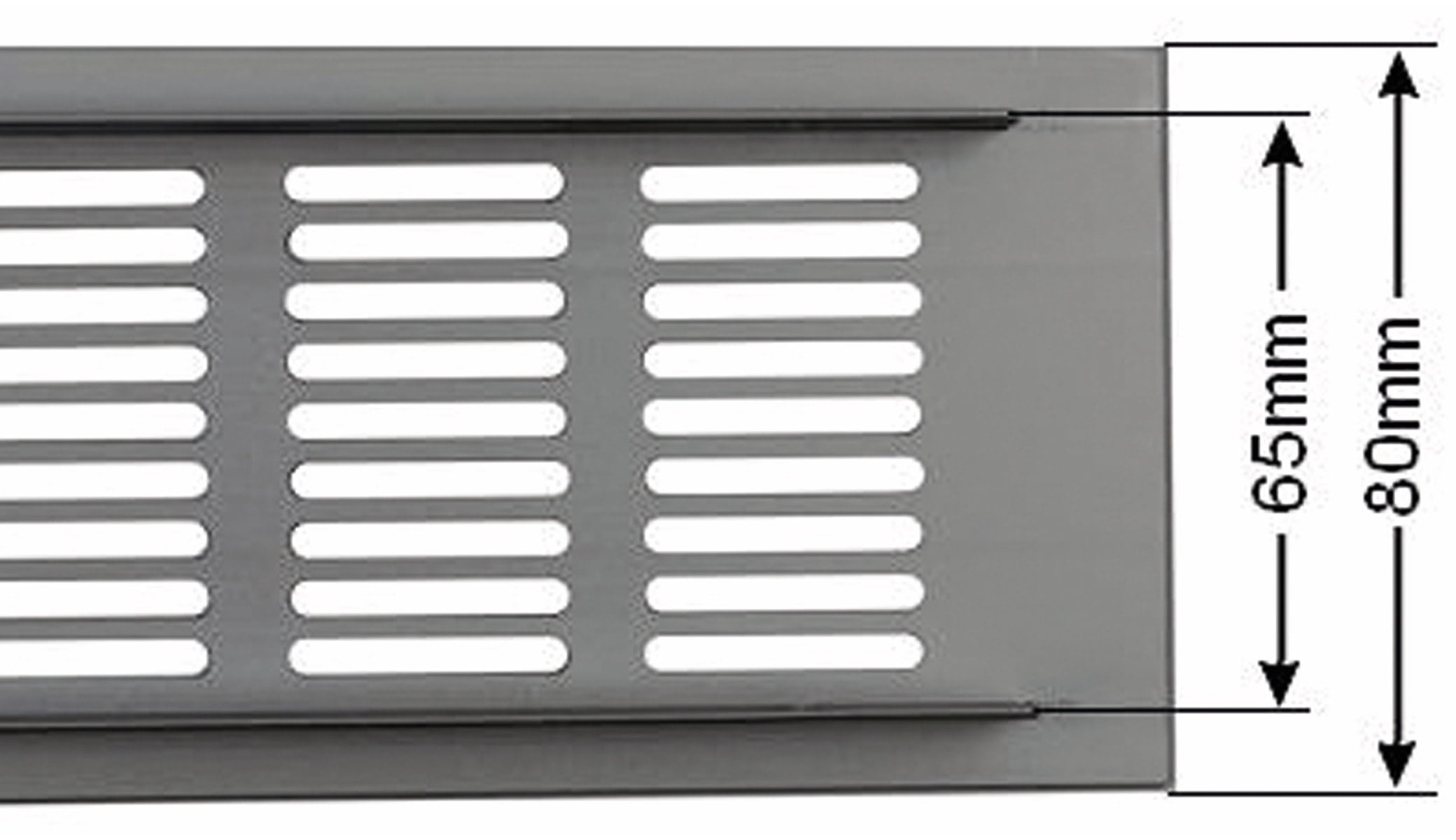 Lüftungsgitter aus Aluminium 500x80 mm