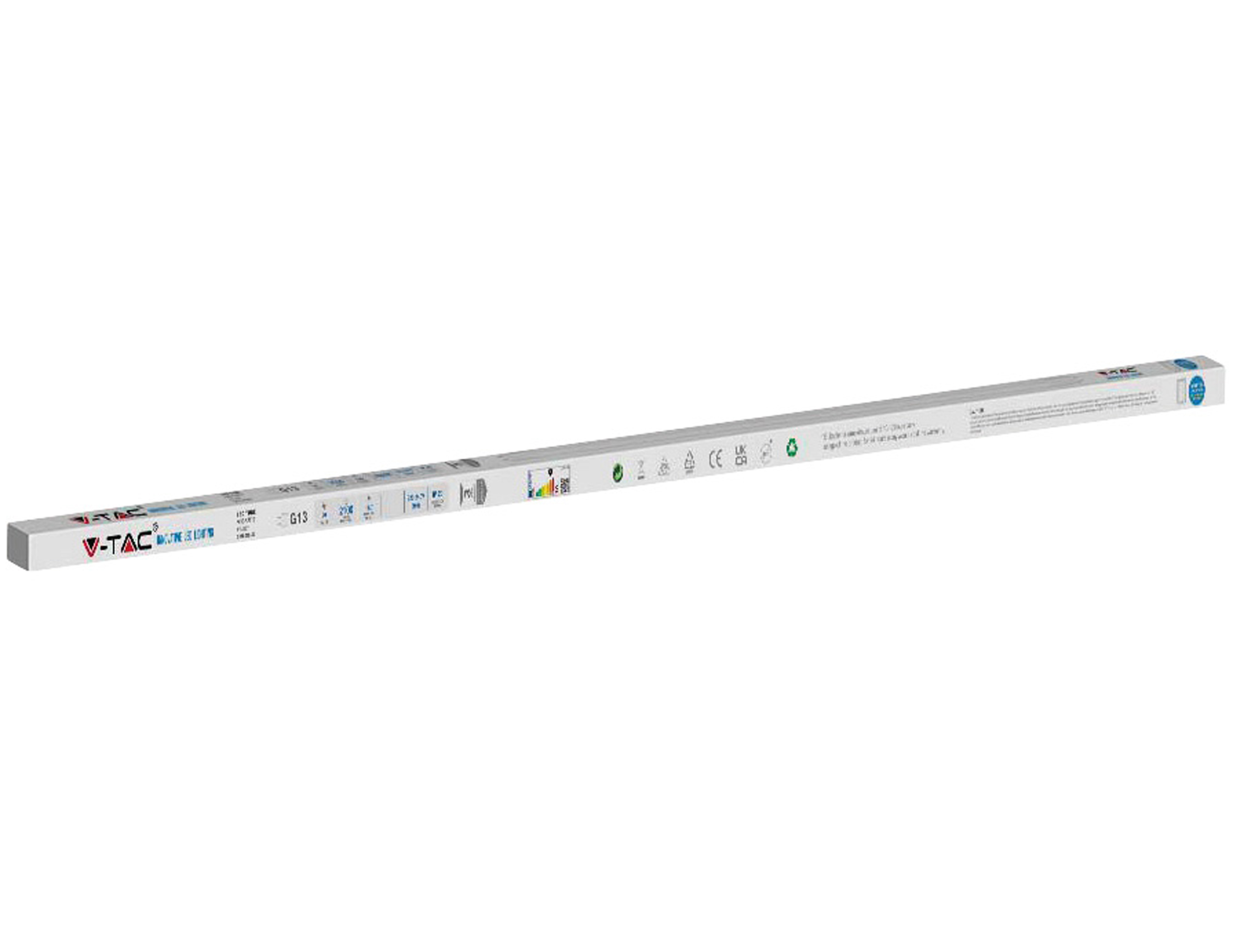 V-TAC LED-Röhre VT-1577, T8, G13, EEK: F, 20 W, 2100 lm, 4000 K, 1500 mm V-TAC LED-Röhre VT-1577, T8, G13, EEK: F, 20 W, 2100 lm, 4000 K, 1500 mm