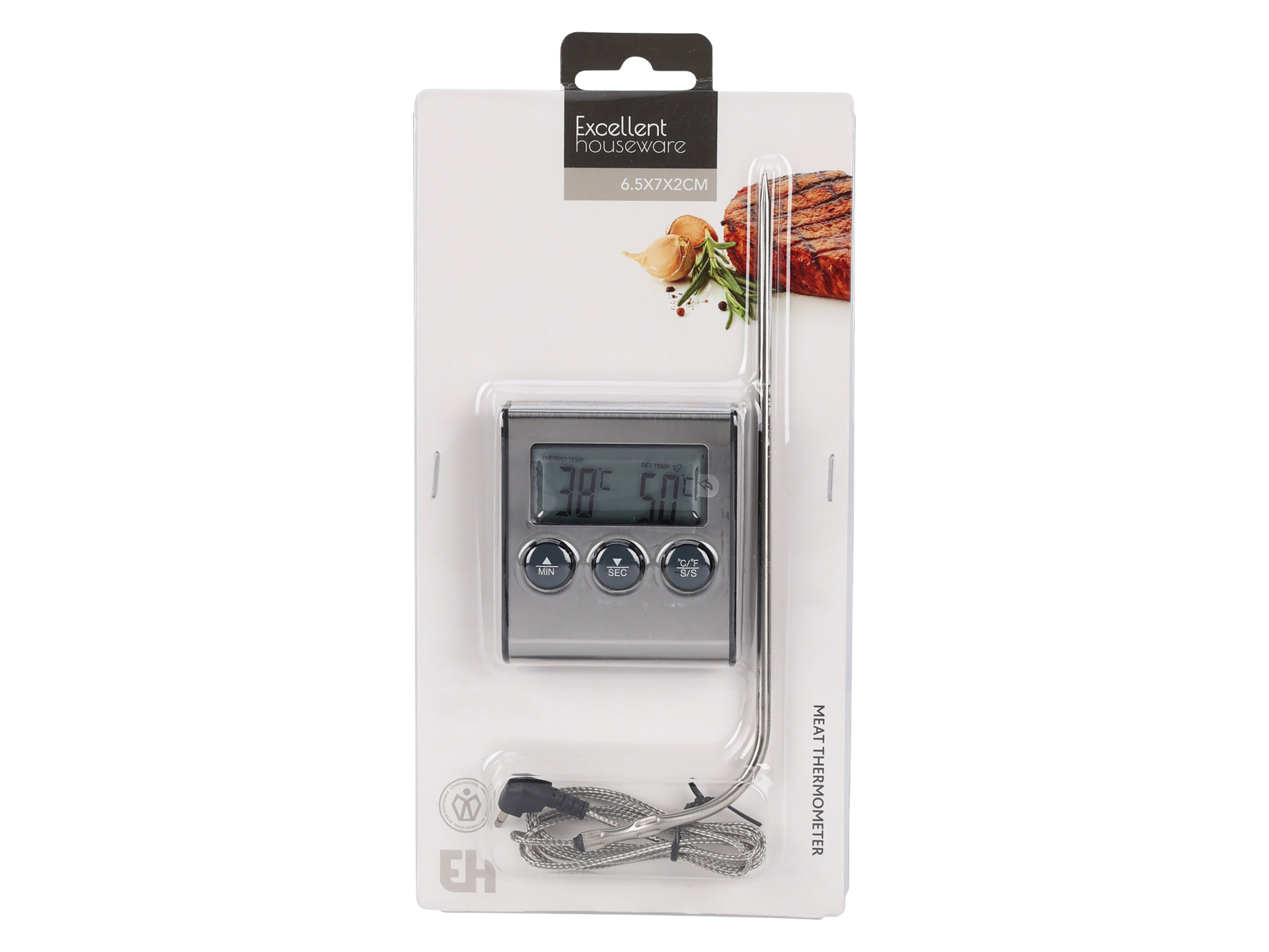 Digitales Grill-Thermometer mit Einstichsonde