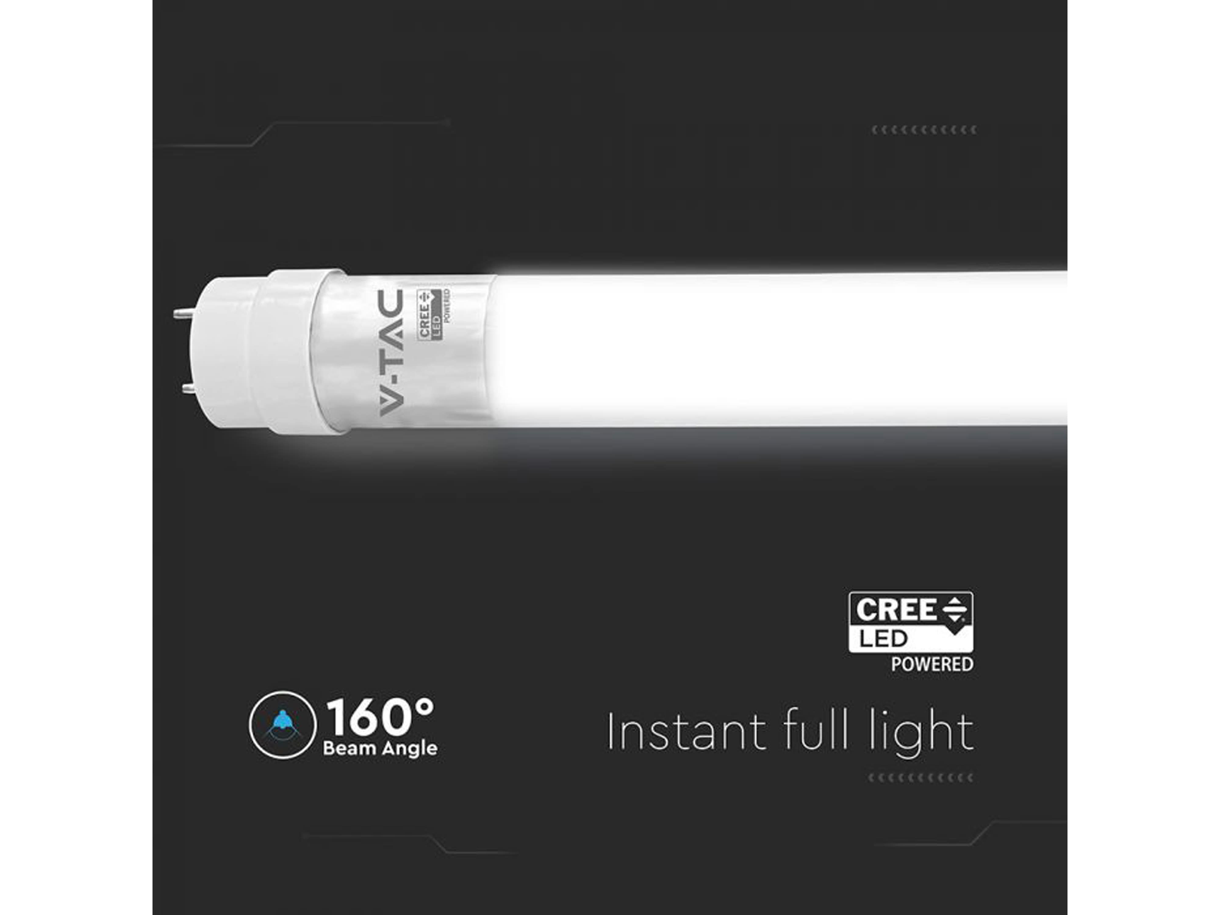 V-TAC LED-Röhre VT-151, 20W, 6500K, EEK: F, 2100lm, kaltweiß, IP20, 150 cm V-TAC LED-Röhre VT-151, 20W, 6500K, EEK: F, 2100lm, kaltweiß, IP20, 150 cm