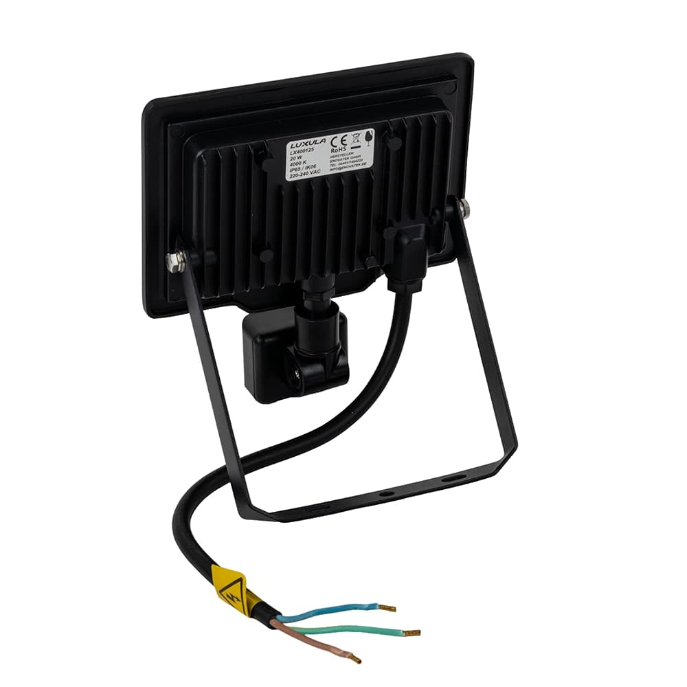 LUXULA LED-Fluter mit Bewegungsmelder, EEK: F, 20W, 2000lm, 4000K, IP65, schwarz LUXULA LED-Fluter mit Bewegungsmelder, EEK: F, 20W, 2000lm, 4000K, IP65, schwarz