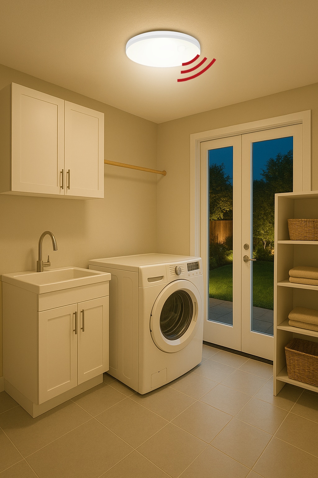 BLULAXA LED-Deckenleuchte Humina-S, 18W, 1820lm, 3000K, PIR-Sensor