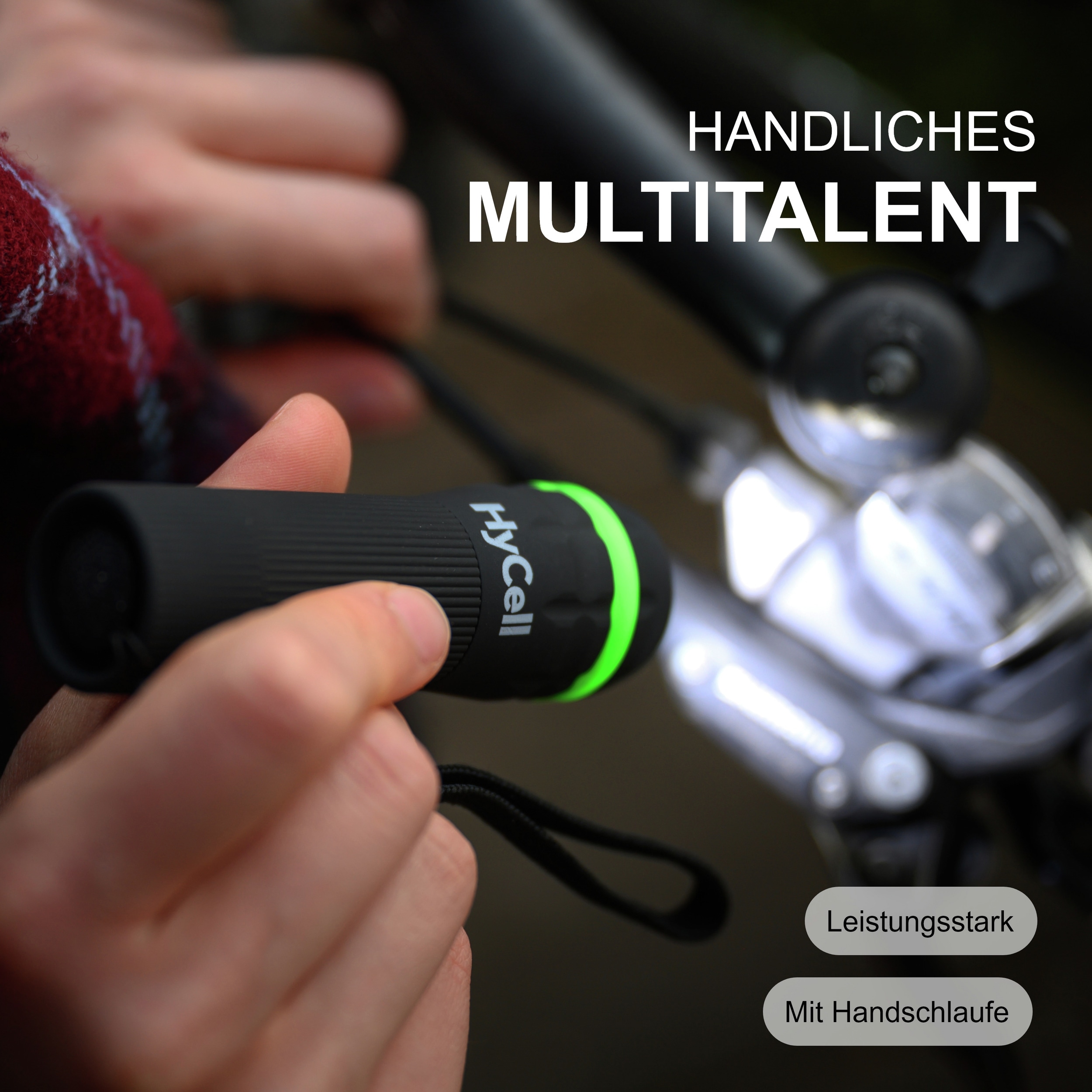 HYCELL LED-Taschenlampe Zoom, Kunststoff, 1W, 55 lm, batteriebetrieben