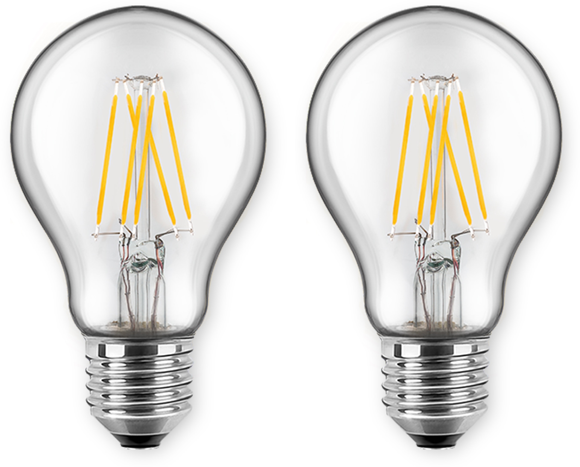 BLULAXA LED-Lampe A60 Filament, E27, EEK:E, 7 W, 810 lm, 2700 K, 2 Stück