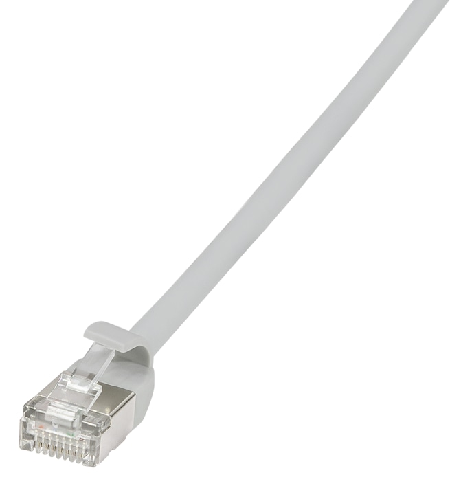 LOGILINK Patchkabel SlimLine Ultraflex CAT.6A U/FTP grau 0,3m LOGILINK Patchkabel SlimLine Ultraflex CAT.6A U/FTP grau 0,3m