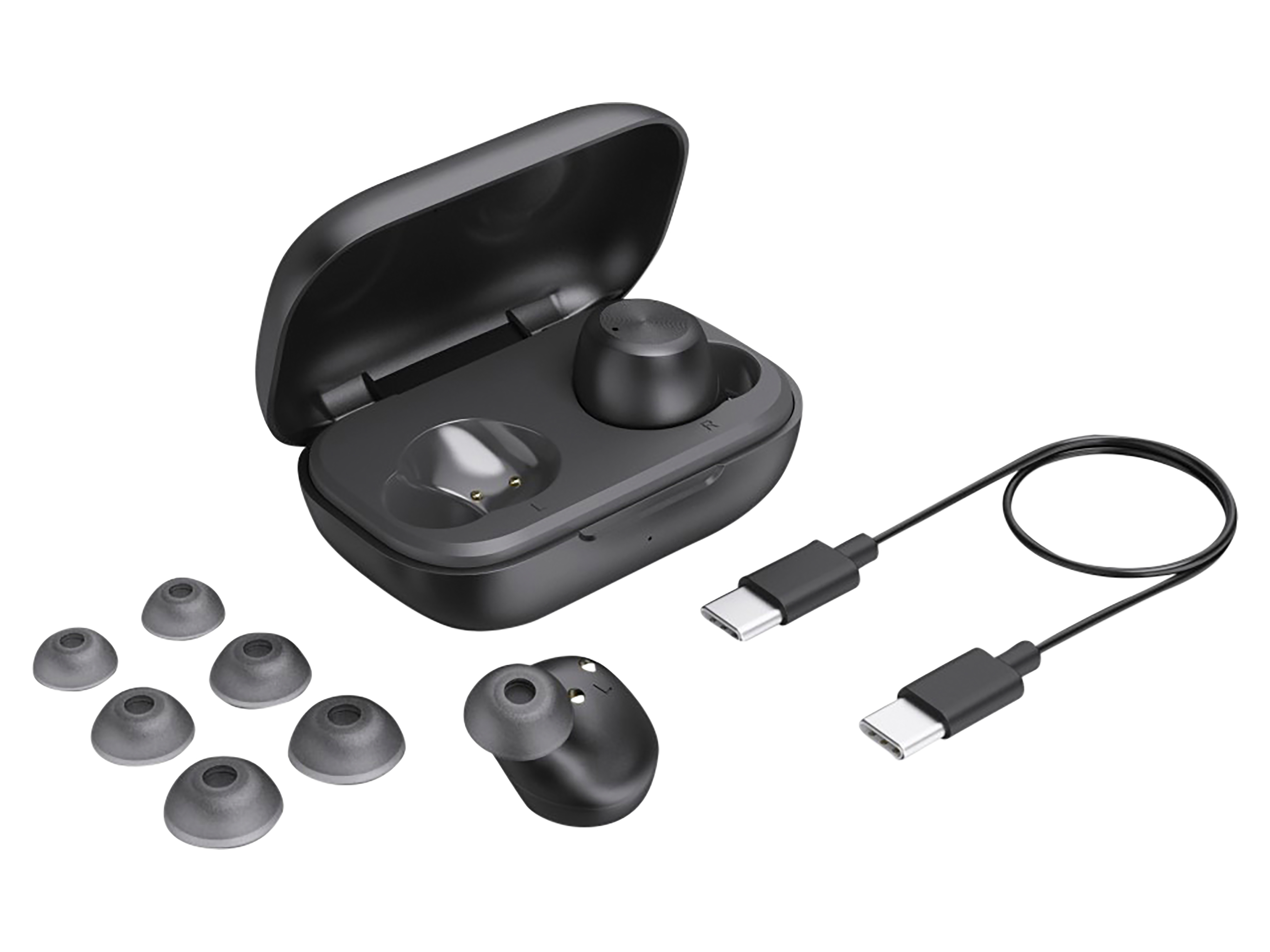 HAMA Kabellose Kopfhörer, Spirit Chop II, TWS, In-Ear, Equalizer, Schwarz