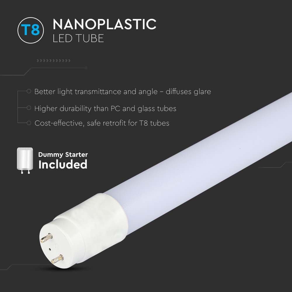V-TAC LED-Röhre VT-1577, T8, G13, EEK: F, 20 W, 2100 lm, 3000 K, 1500 mm, 4 Stück V-TAC LED-Röhre VT-1577, T8, G13, EEK: F, 20 W, 2100 lm, 3000 K, 1500 mm, 4 Stück