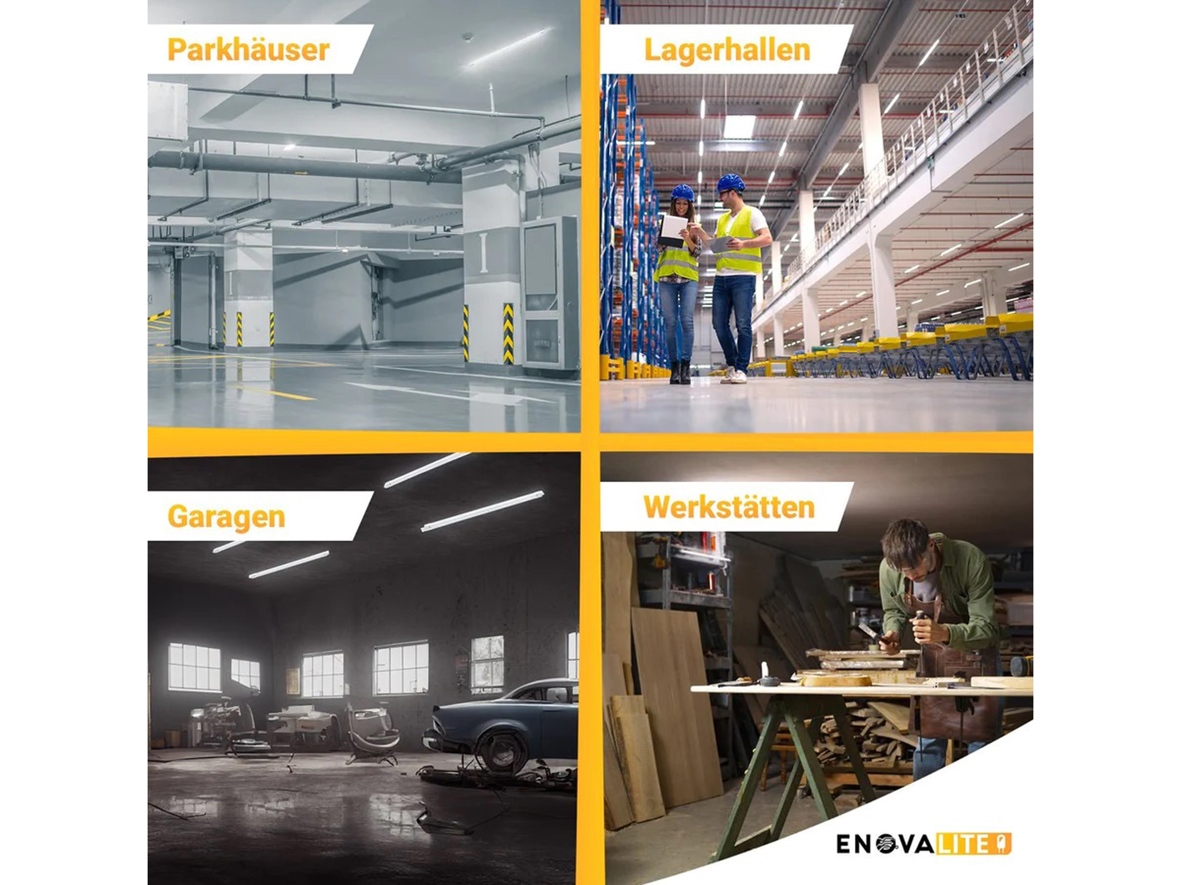 ENOVALITE LED-Feuchtraumleuchte PRO, EEK: E, 18W, 2070lm, 4000K, 650mm