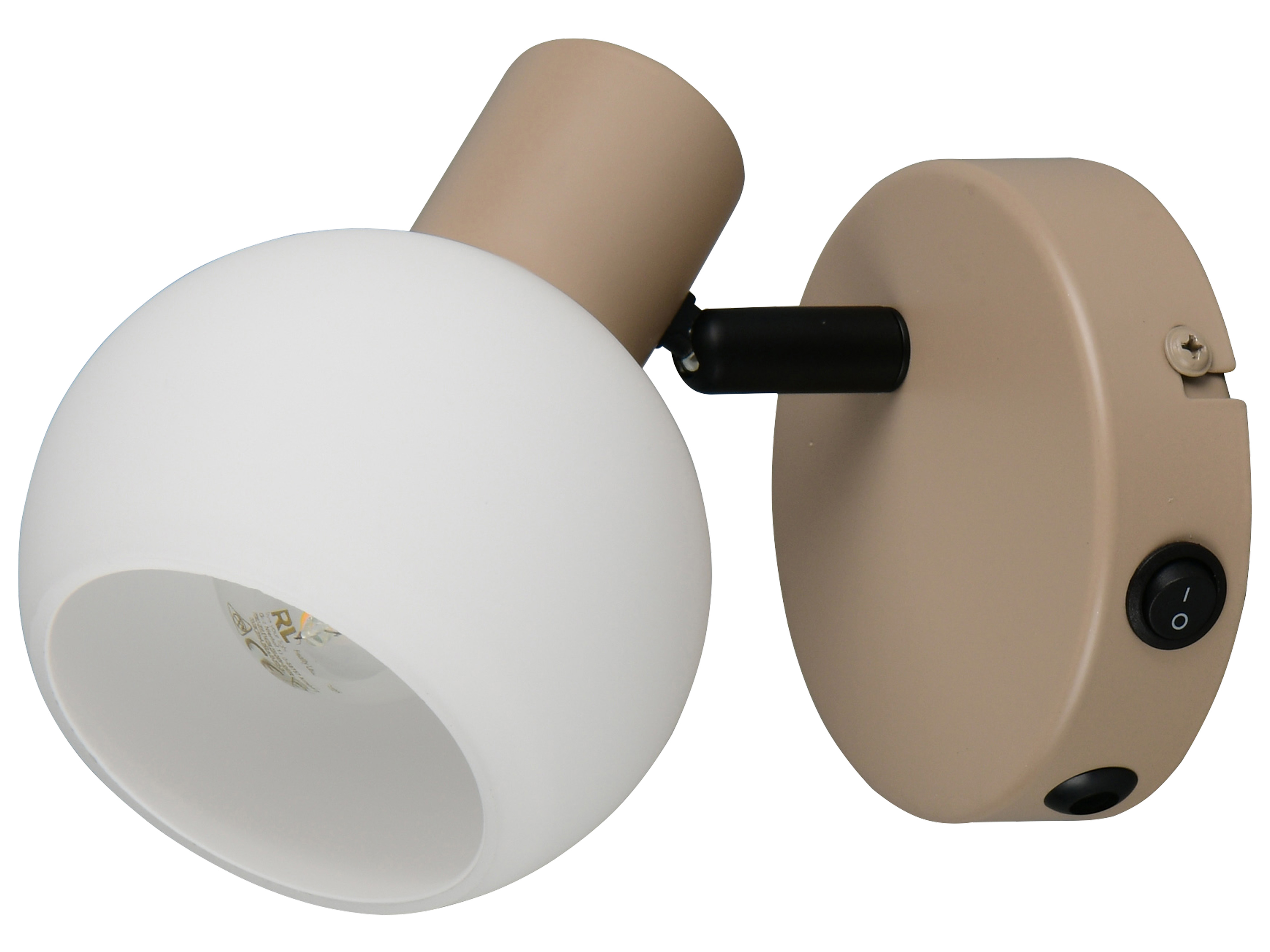REALITY Wandleuchte Boba R86371743, E14, ohne LM, IP20, beige