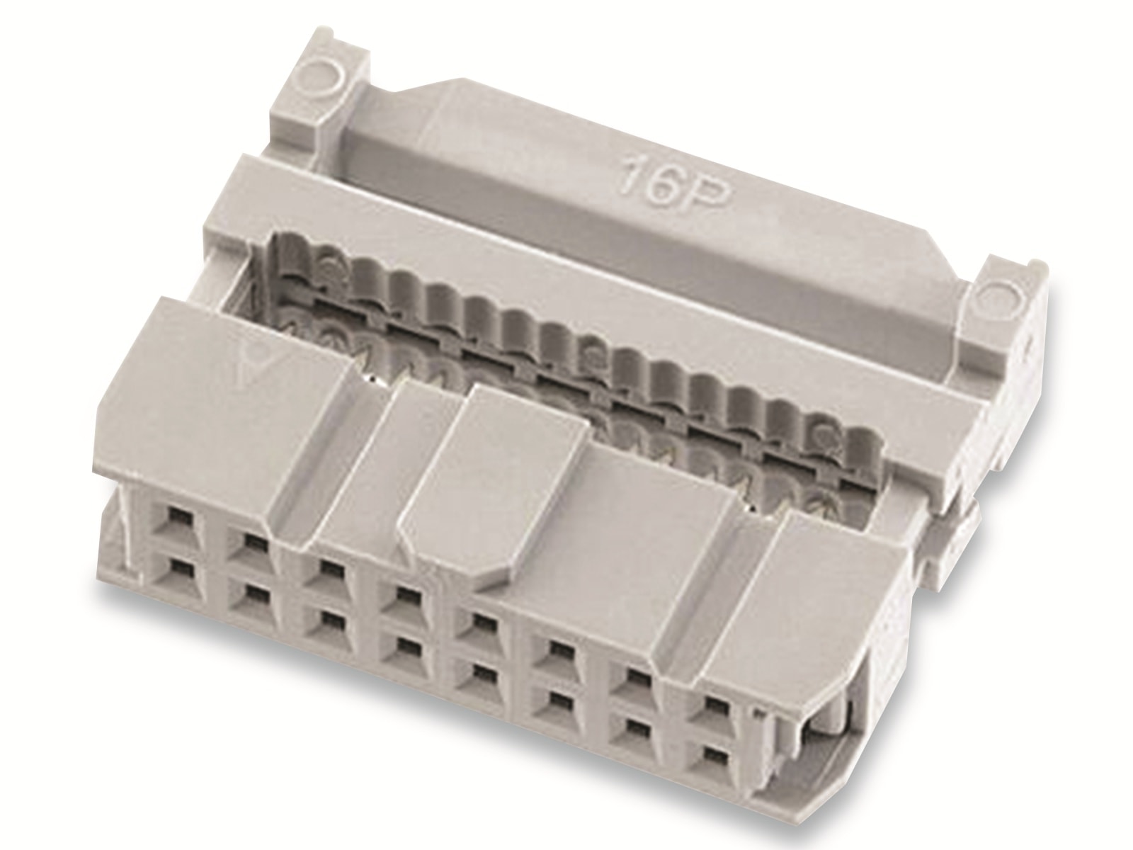 ECON CONNECT Pfostenverbinder, DIN 41651, 16-polig, grau, RM 2,54 mm