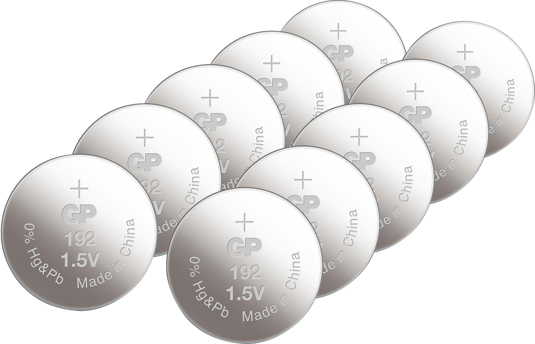 GP Alkaline-Knopfzelle LR41 V3GA, 1,5V, 10 Stück