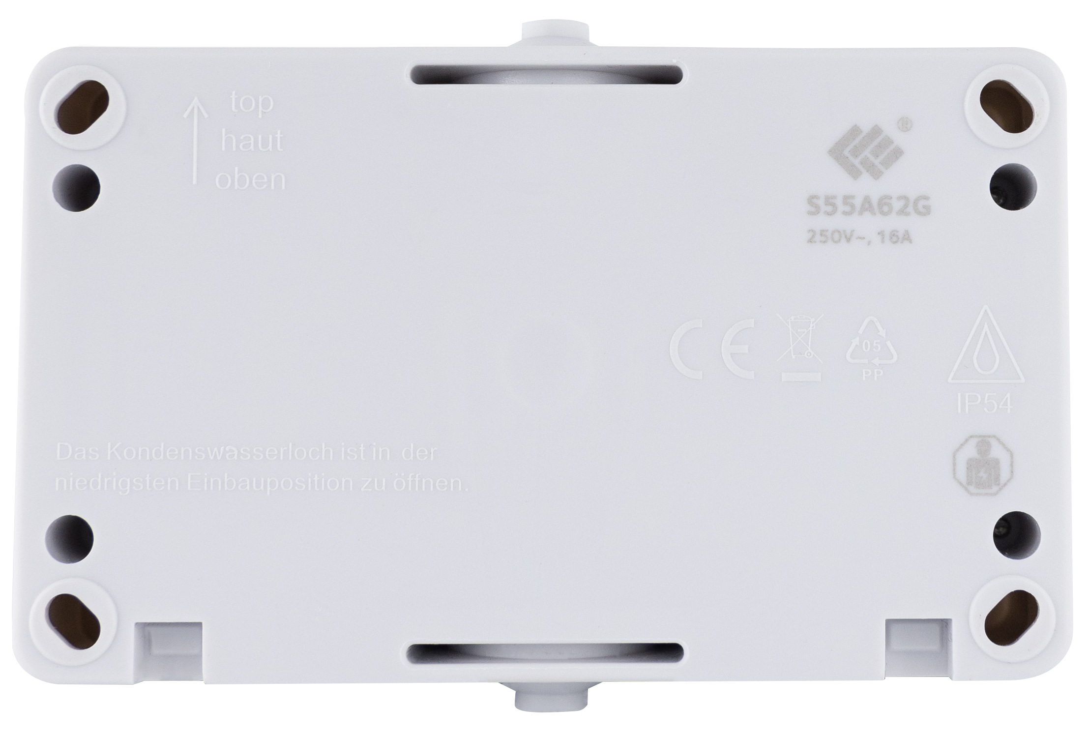 REV Feuchtraum-Steckdose AquaMini, 2-fach, Aufputz, weiß/schwarz