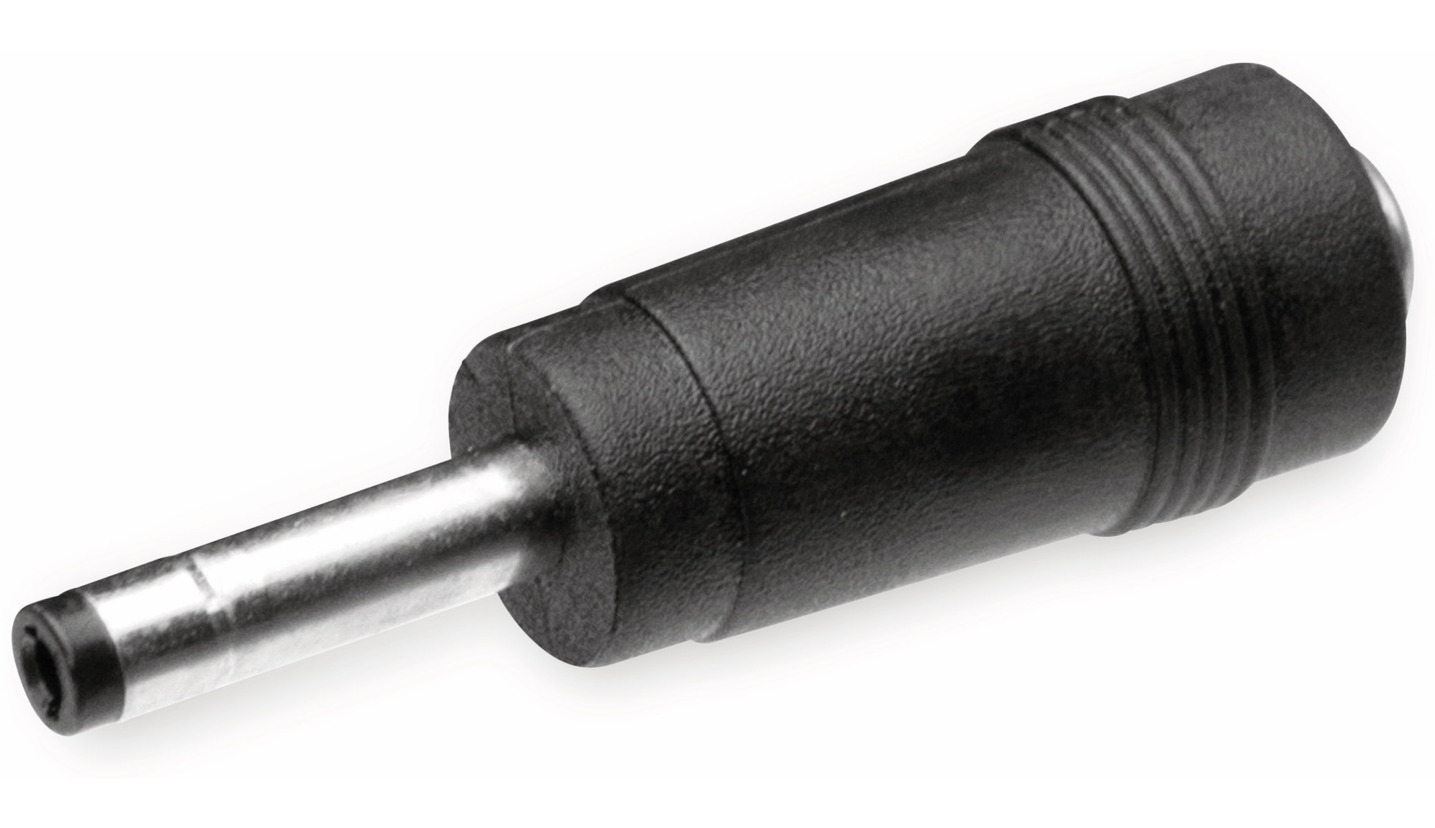 Hohlsteckeradapter, 5,5/2,1 Hohlkupplung auf 4,0/1,7 Hohlst. lang mit Feder Hohlsteckeradapter, 5,5/2,1 Hohlkupplung auf 4,0/1,7 Hohlst. lang mit Feder