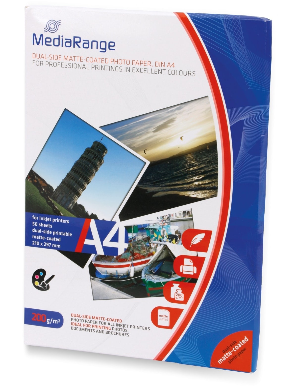 MEDIARANGE Fotopapier DIN A4, 200 g/m², matt